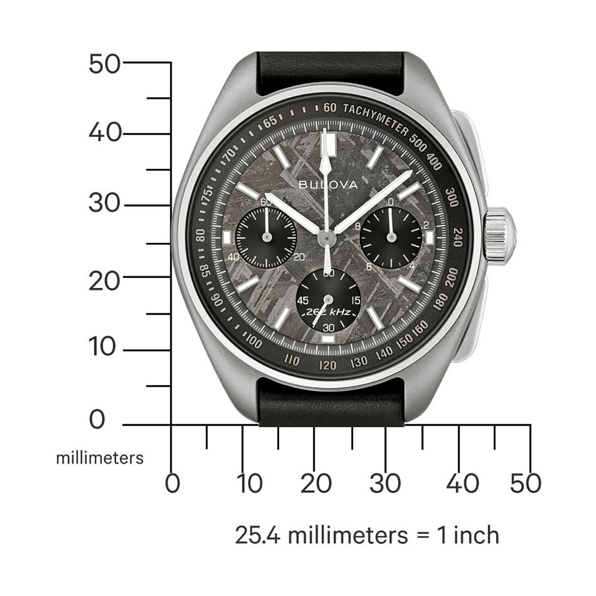 Bulova Chronograph »Lunar Pilot« Armbanduhr, Quarzuhr, Herrenuhr, Lederarmband, Saphirglas