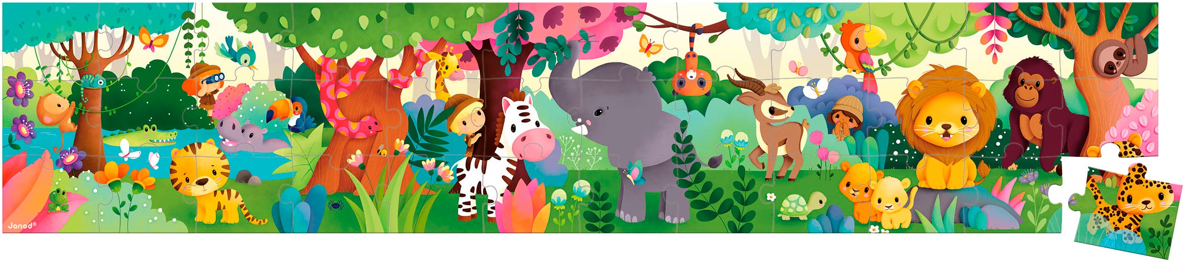 Janod Puzzle »Die Wildtiere«, FSC®- schützt Wald - weltweit
