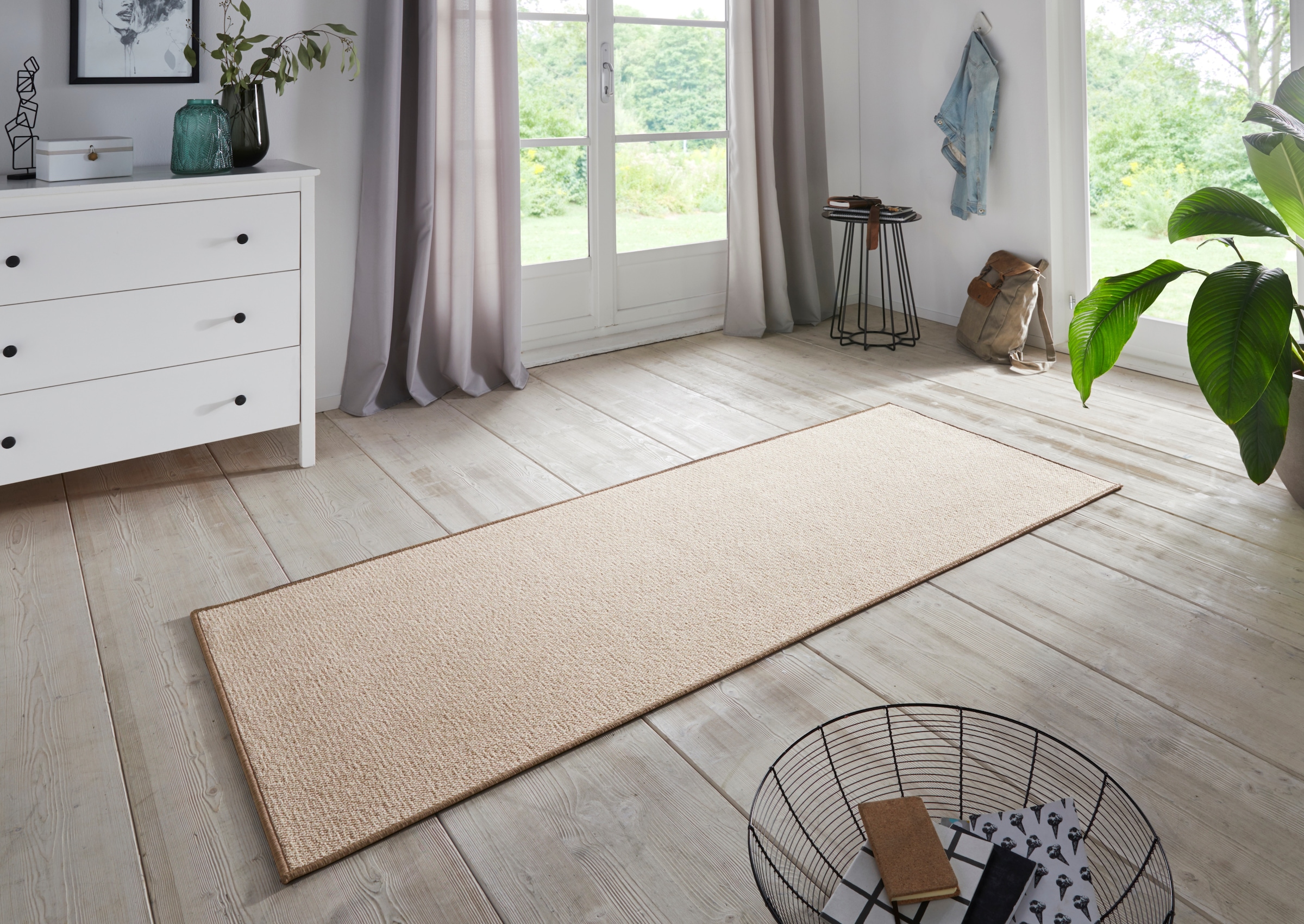 HANSE Home Läufer »Bouclé«, rechteckig, 5 mm Höhe, rutschfest, Sisal Optik, Teppich, Küche, Flur, schlicht, umkettelt