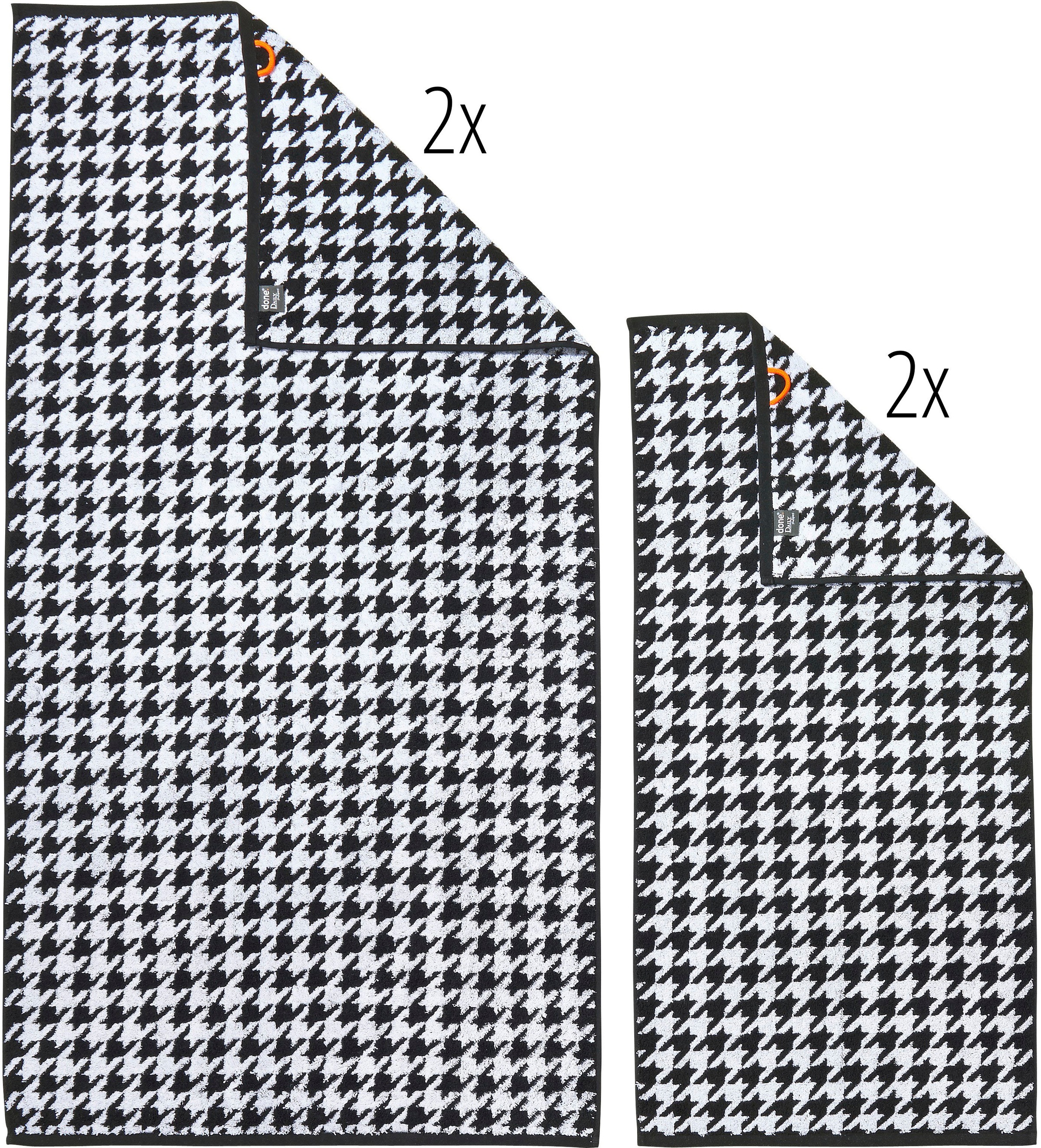 done.® Handtuch Set »Daily Shapes Bird«, (Set, 4 St., 2 Handtücher (50x100 günstig online kaufen