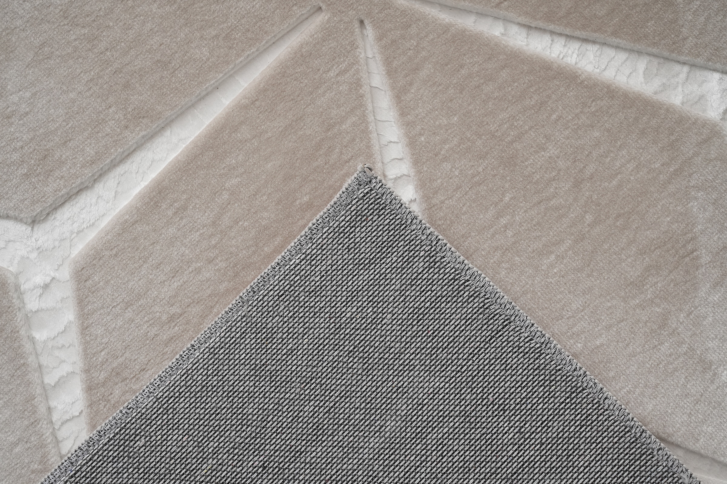 Kayoom Teppich »Calma 225« rechteckig 10 mm Höhe Kurzflor, 3-D Optik, Wohnzimmer