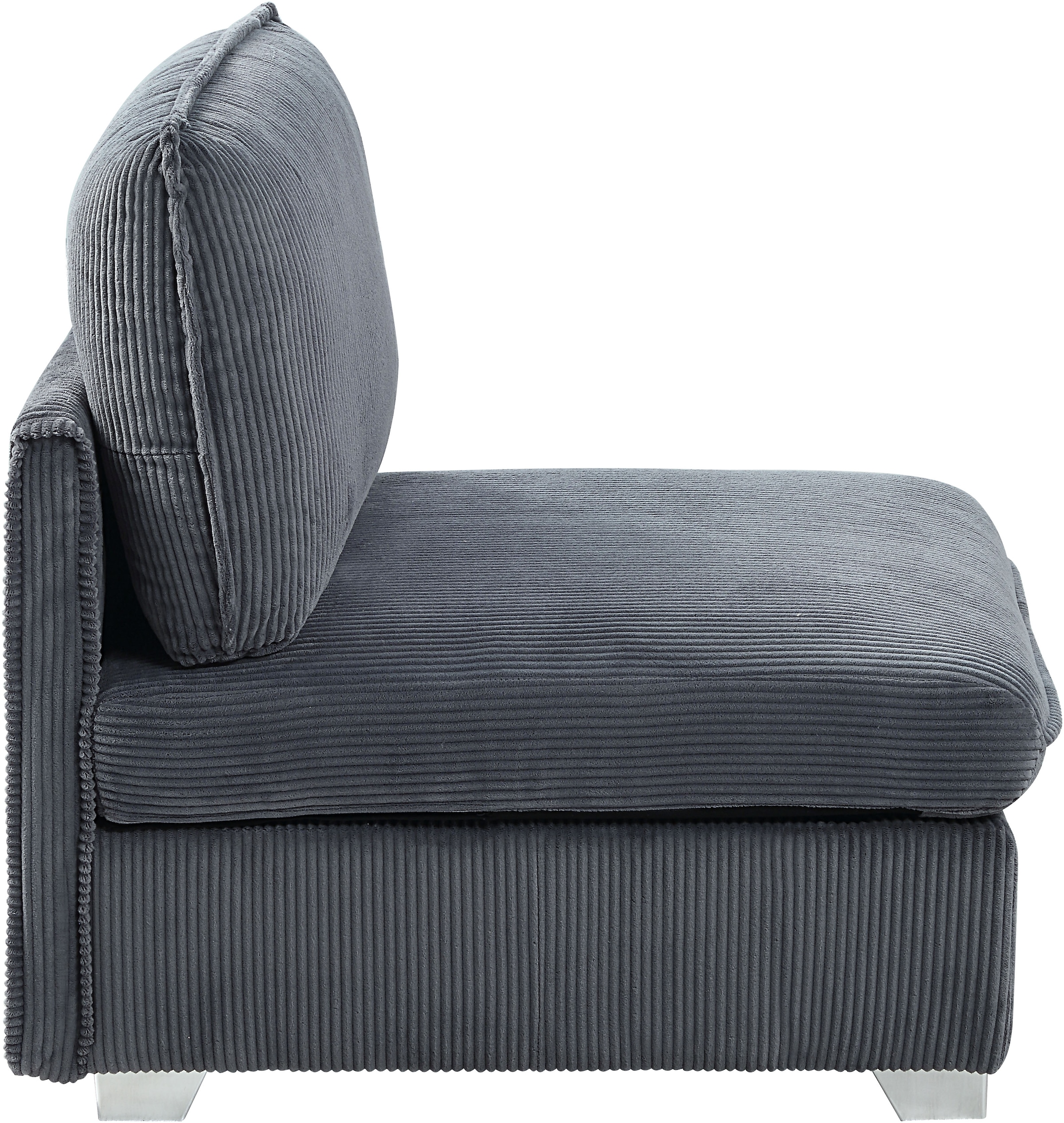 ATLANTIC home collection Wohnlandschaft, modularer 4-Sitzer mit 2 Hockern, weicher Cordbezug