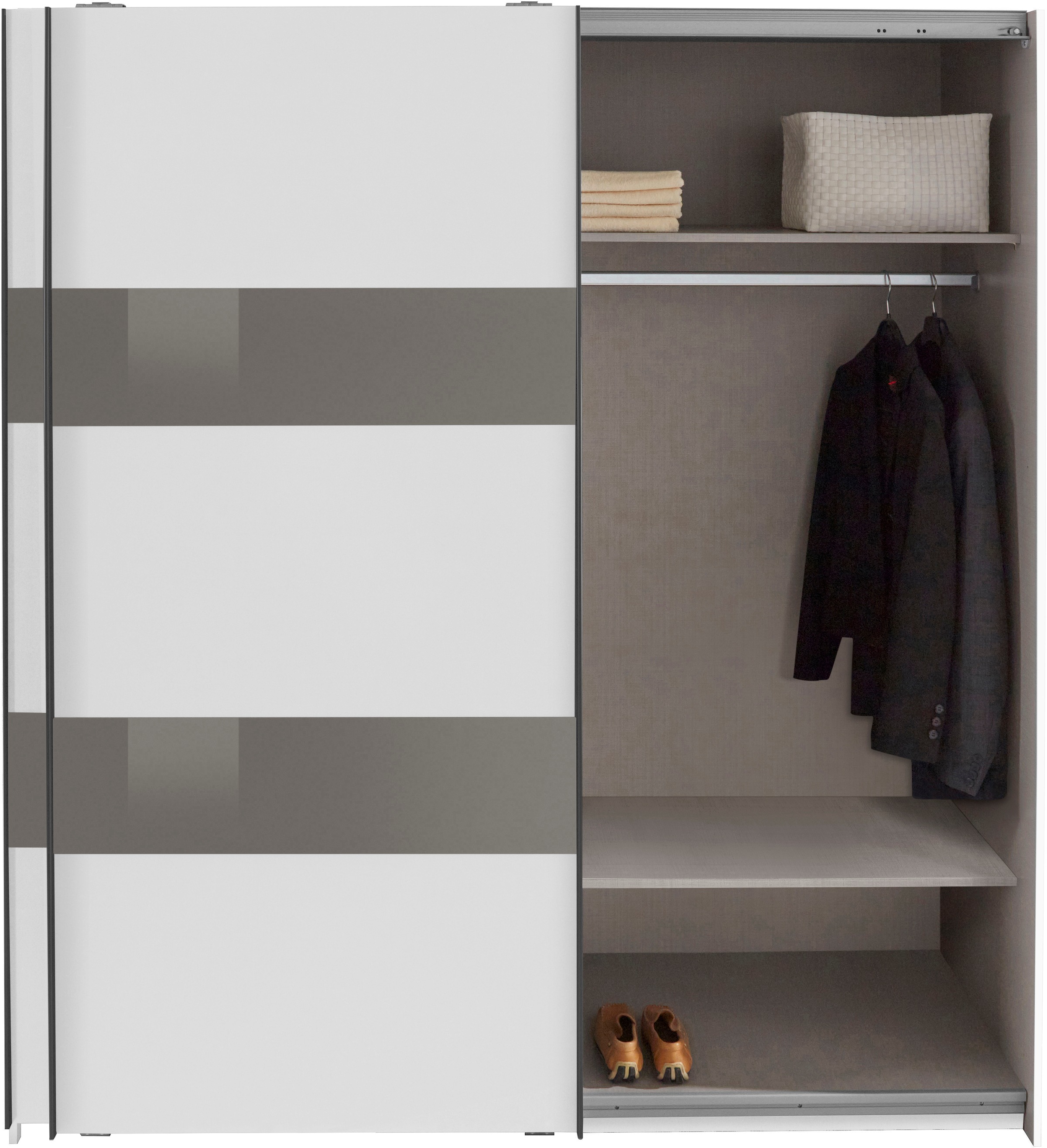Wimex Schwebetürenschrank »Altona«, mit Glaselementen und zusätzlichen Einlegeböden