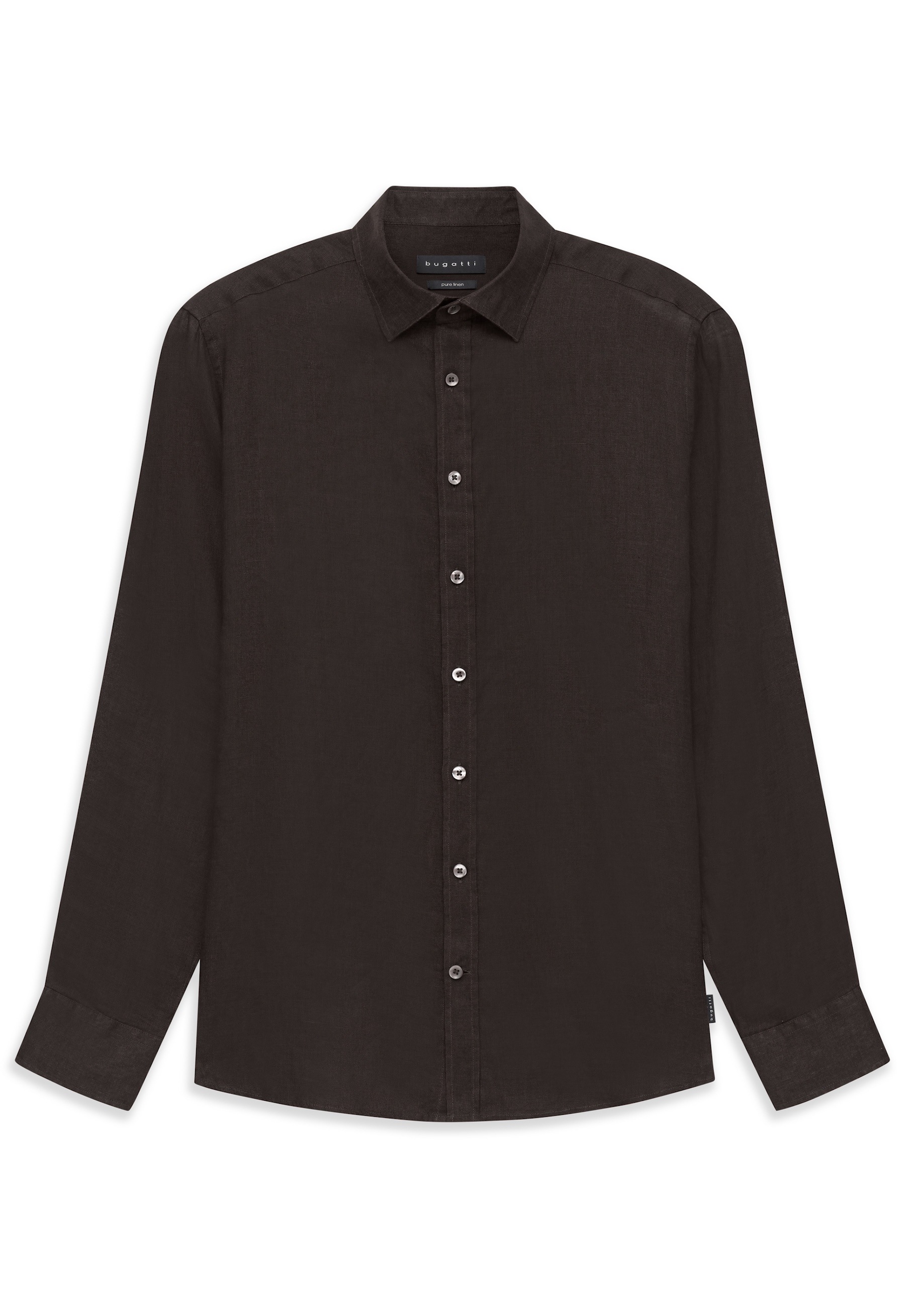 bugatti Leinenhemd »Modern Fit« mit Kentkragen