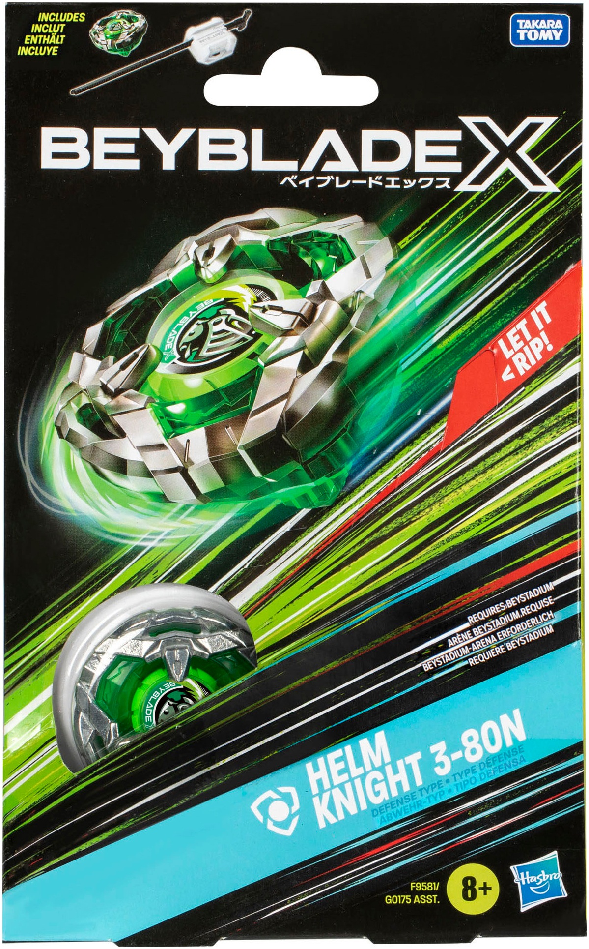 Hasbro Speed-Kreisel »Beyblade X Helm Knight 3-80N Starter Pack«