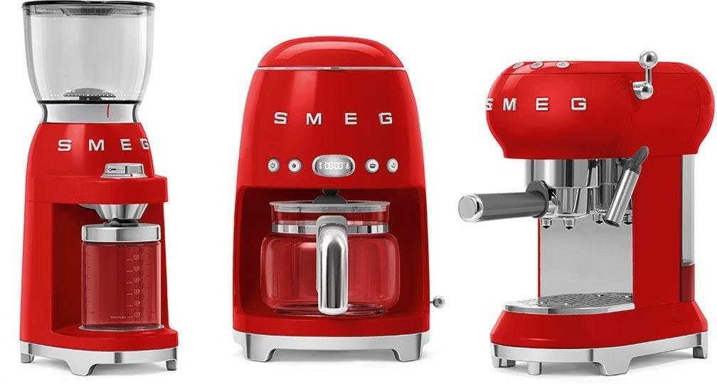 Smeg Kaffeemühle »CGF01RDEU«, 150 W, Kegelmahlwerk, 350 g Bohnenbehälter