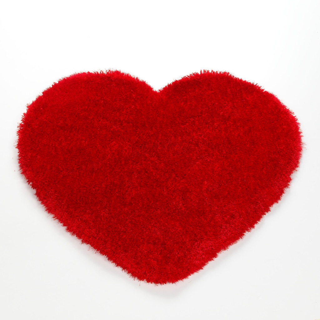 KiYou Shaggy Hochflor-Teppich »Shaggy Herz KS-5«, herzförmig, für Hochzeit, Valentinstag und alle Verliebten, Wohnzimmer