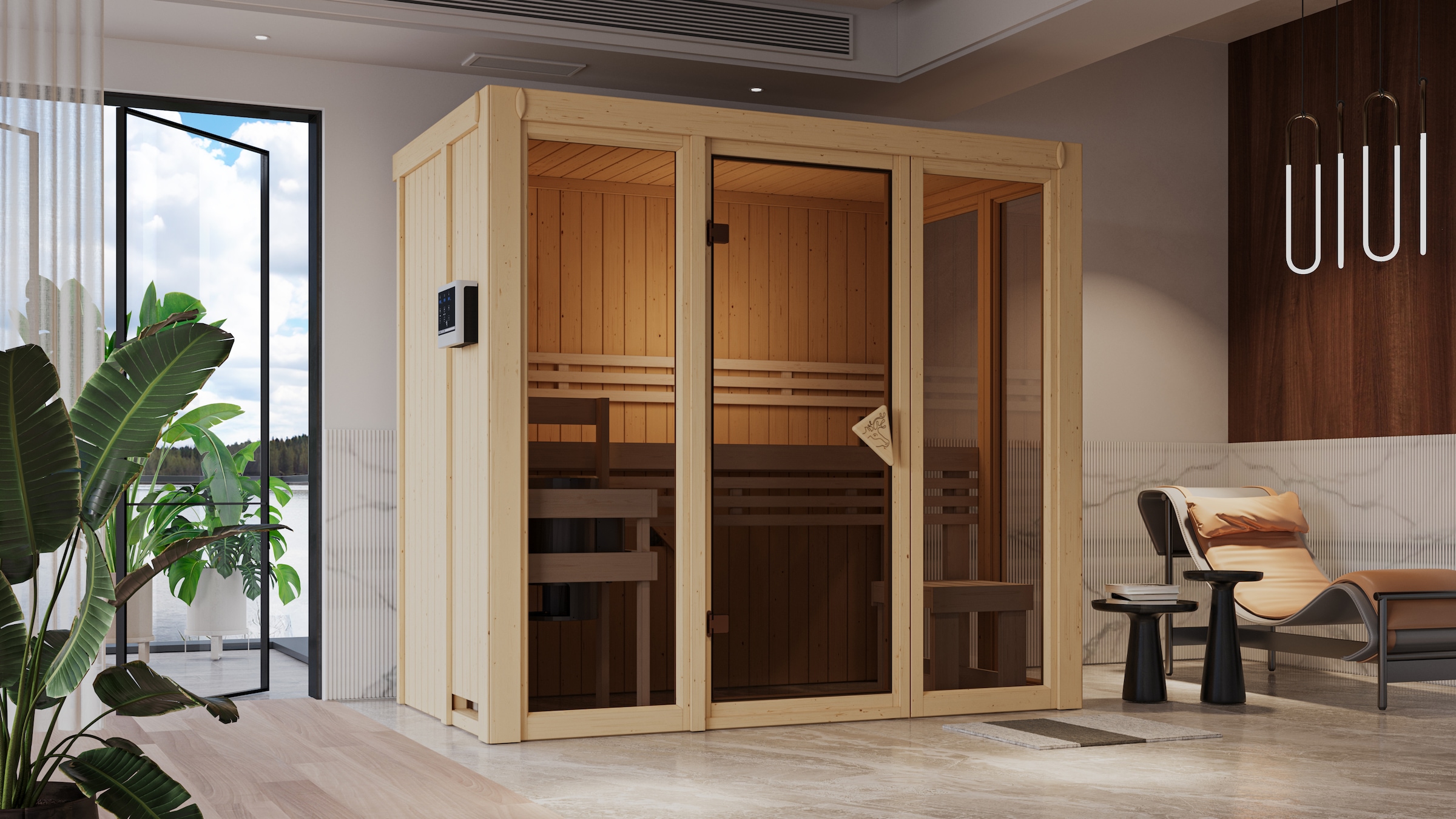 Karibu Sauna »Vivi 2« Set, Mit 3,6 kW Ofen und externe Steuerung easy günstig online kaufen