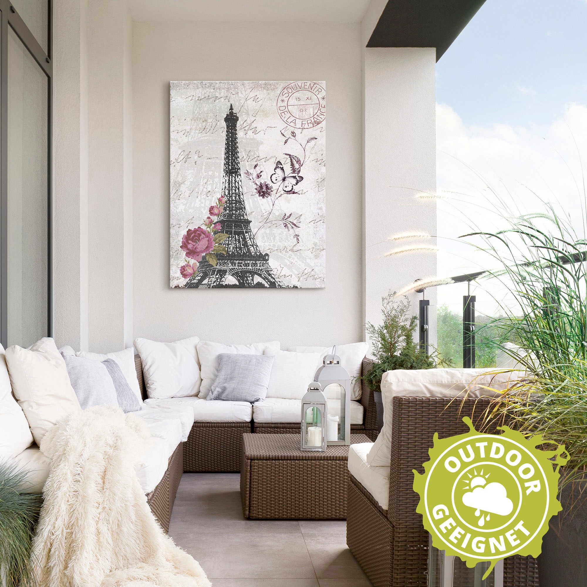 Artland Wandbild »Eiffelturm Grafik«, Bilder von Europa, (1 St.), als Alubild, Outdoorbild, Leinwandbild, Poster, Wandaufkleber
