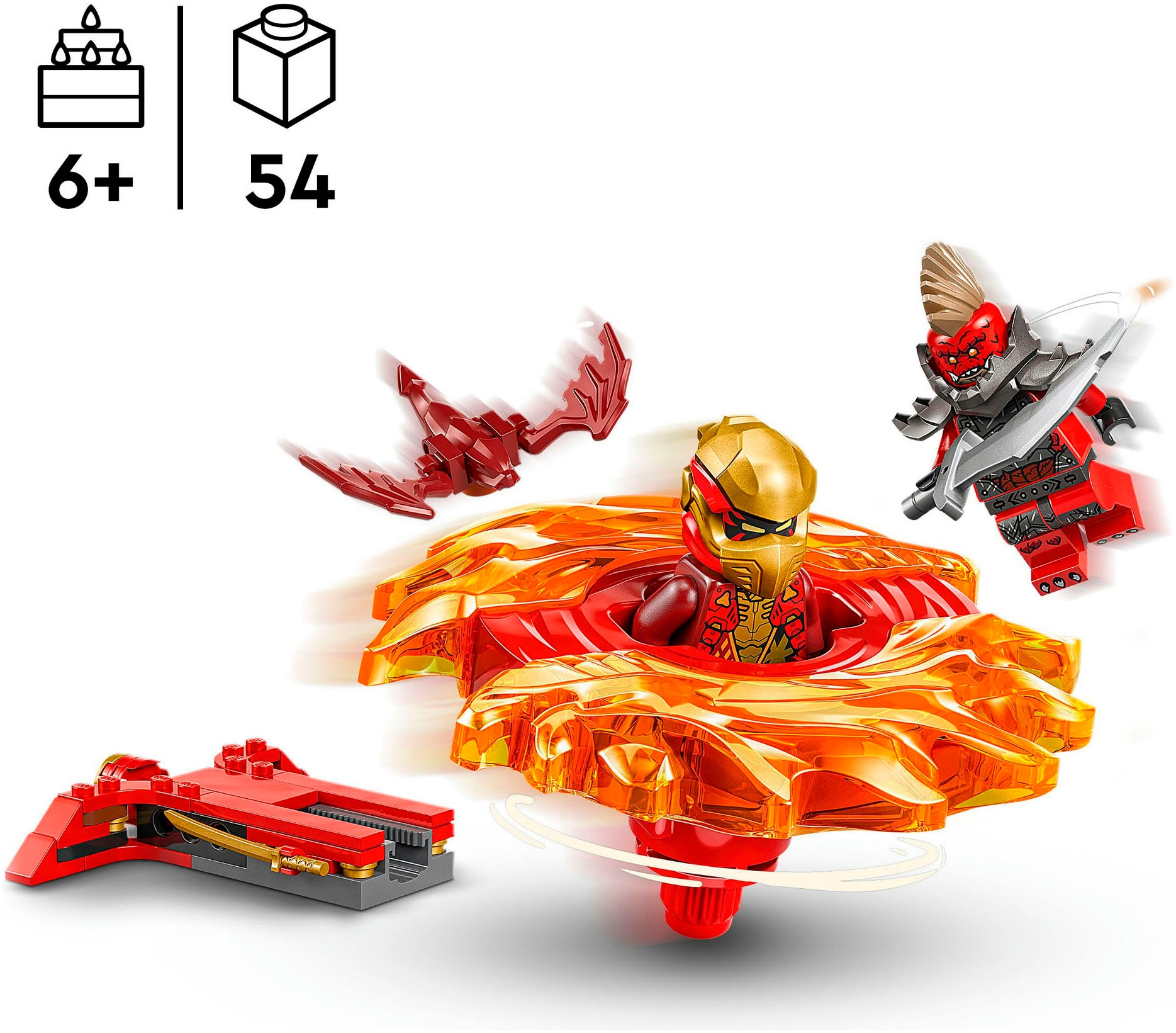 LEGO® Konstruktionsspielsteine »Kais Drachen-Spinjitzu-Spinner (71823), LEGO Ninjago«, (54 St.), Made in Europe