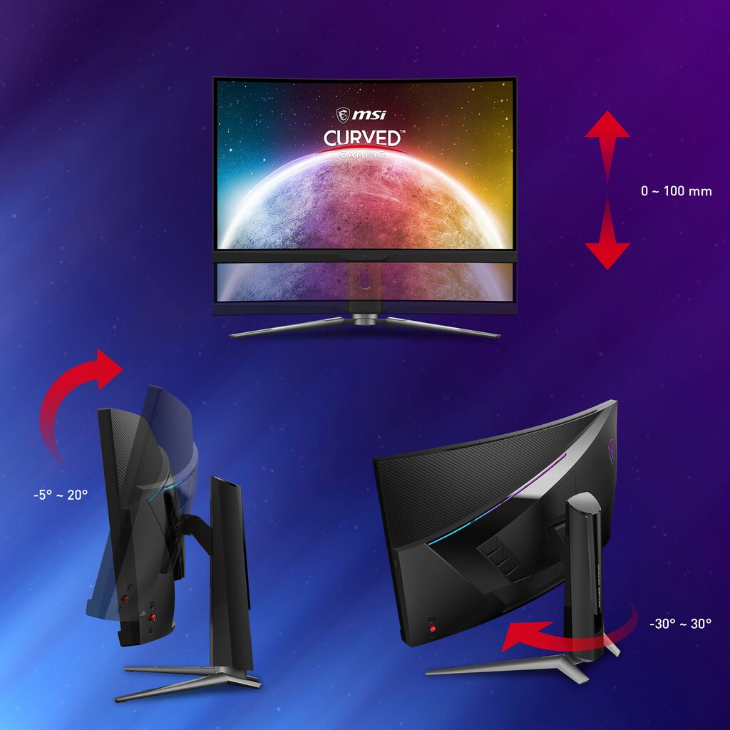 MSI Gaming-Monitor »MPG ARTYMIS 273CQRXDE-QD«, 69 cm/27 Zoll, 2560 x 1440 px, WQHD, 1 ms Reaktionszeit, 240 Hz