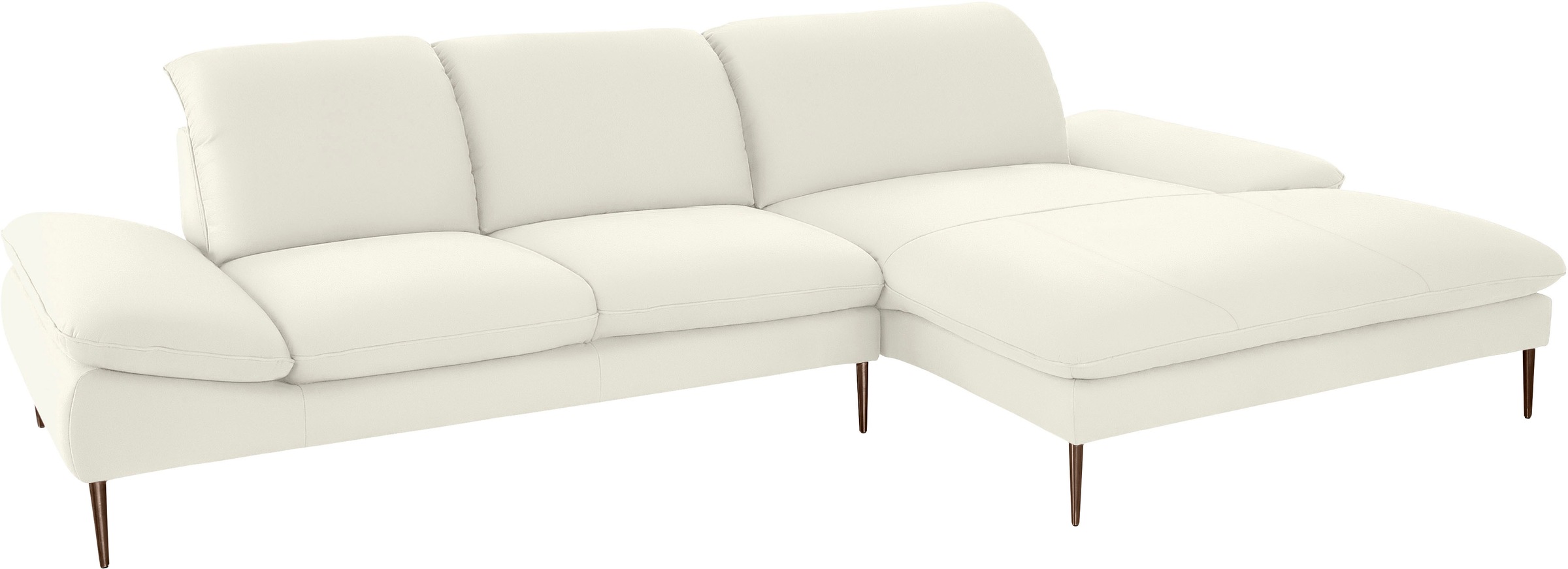 W.SCHILLIG Ecksofa »enjoy&MORE, Designsofa, bequem, elegant und zeitlos, L-Form«, Sitztiefenverstellung, Füße bronze pulverbeschichtet, Breite 340 cm