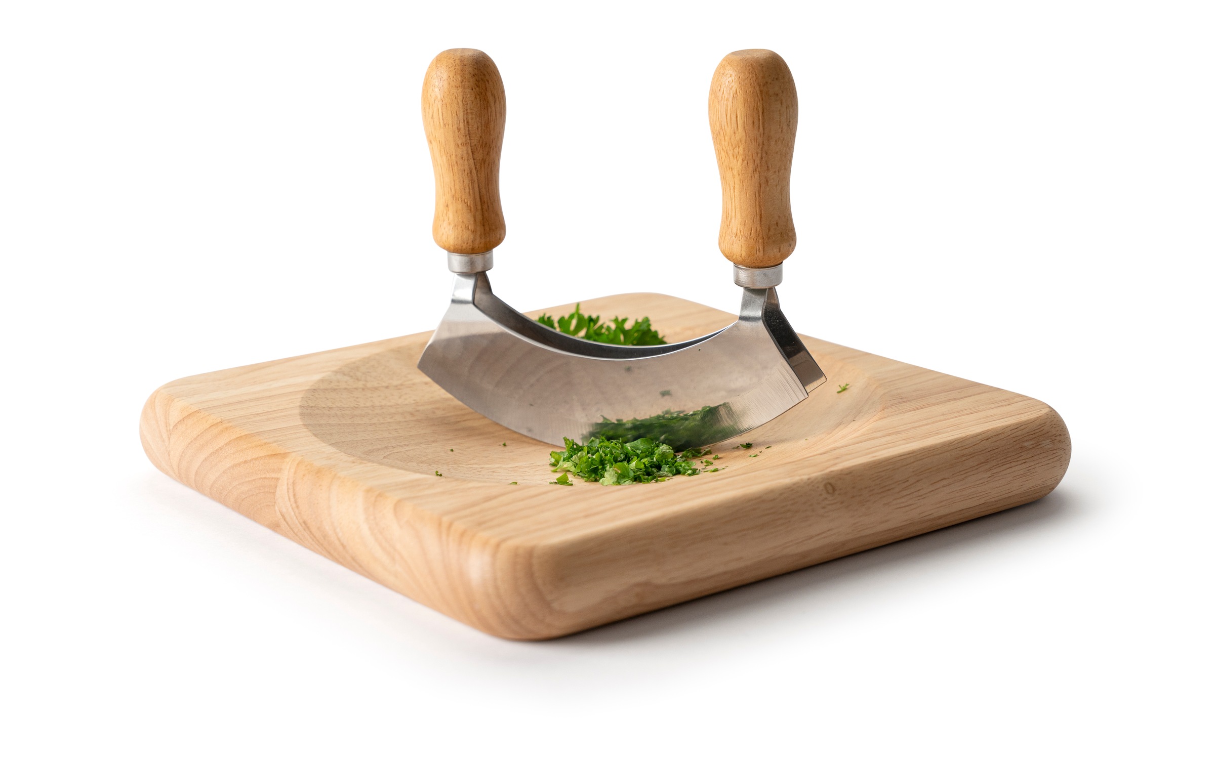 Continenta Schneidebrett »Wiegemesserbrett inkl. Messer« Gummibaumholz, 22, günstig online kaufen