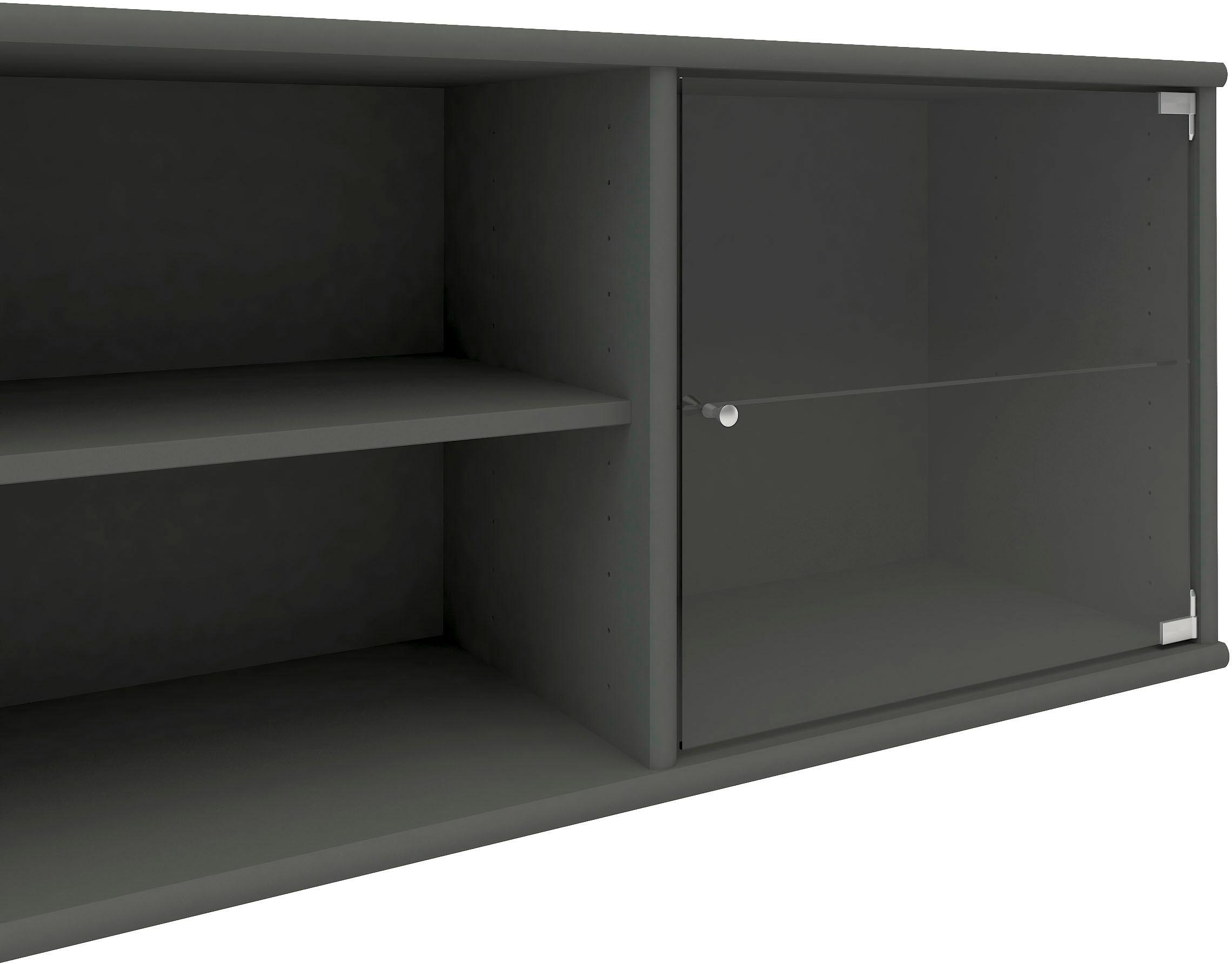 Hammel Furniture Regal »Mistral, Hochwertig Lowboard, hängend/stehend montierbar«, mit zwei Glastüren, B: 177 cm, lowboard, anpassungsbar Designmöbel