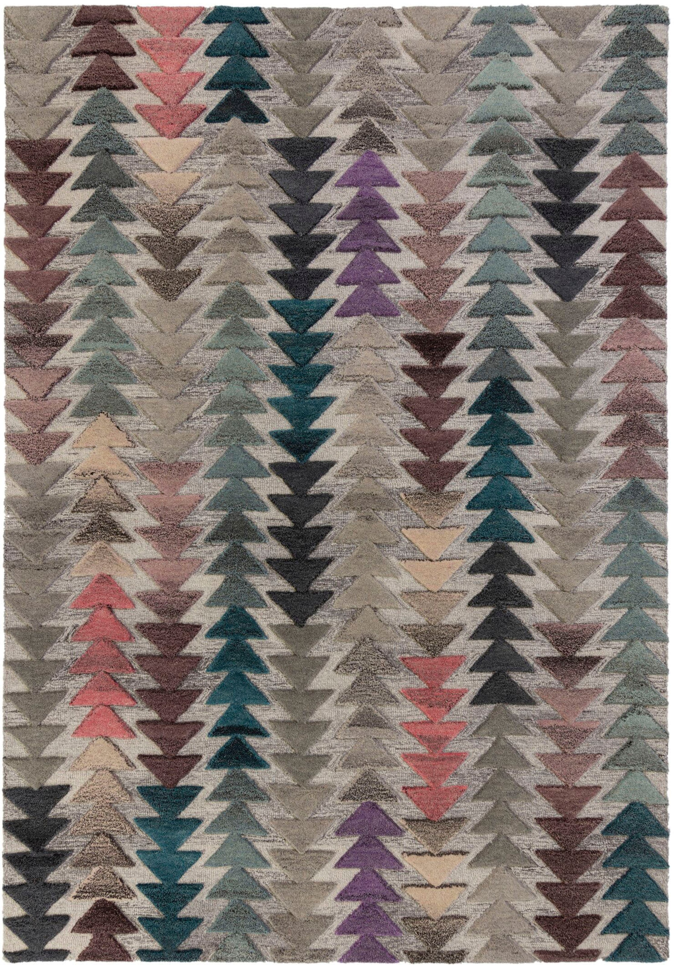 FLAIR RUGS Wollteppich »Archer 3D Effekt« rechteckig 10 mm Höhe Wolle, Tepp günstig online kaufen