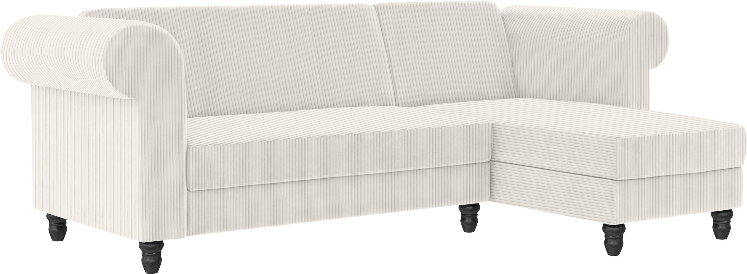 Dorel Home Ecksofa »Felix II, L-Form, Schlafsofa 241cm (Liegefl. 108/195 cm),«, verstellb. Rückenlehne, Recamiere wechselbar, Cord