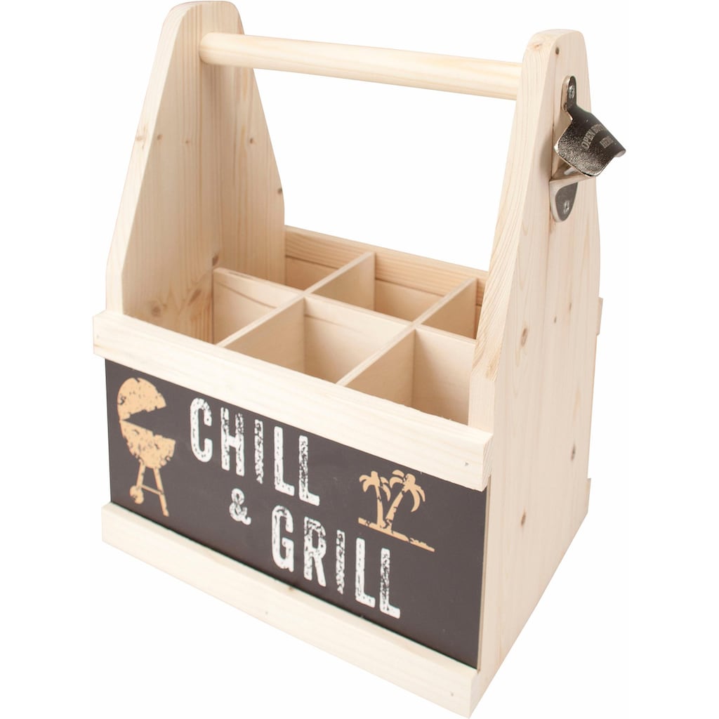 Contento Flaschenkorb »Chill & Grill«, (1 tlg.)