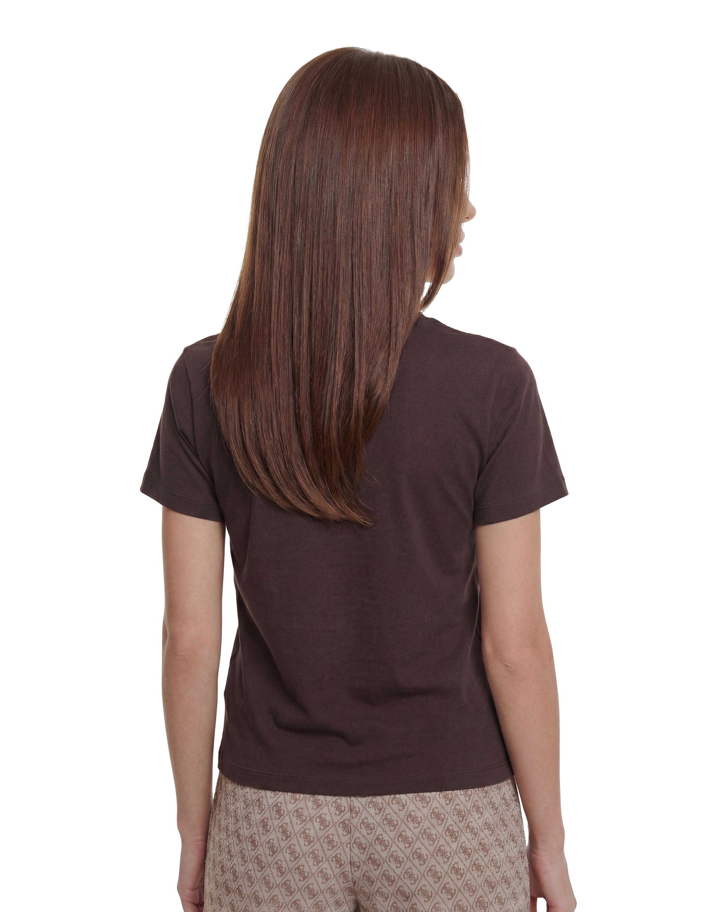 Guess T-Shirt »FAUSTA CN SS T-SHIRT« mit Logoschriftzug, Regular Fit