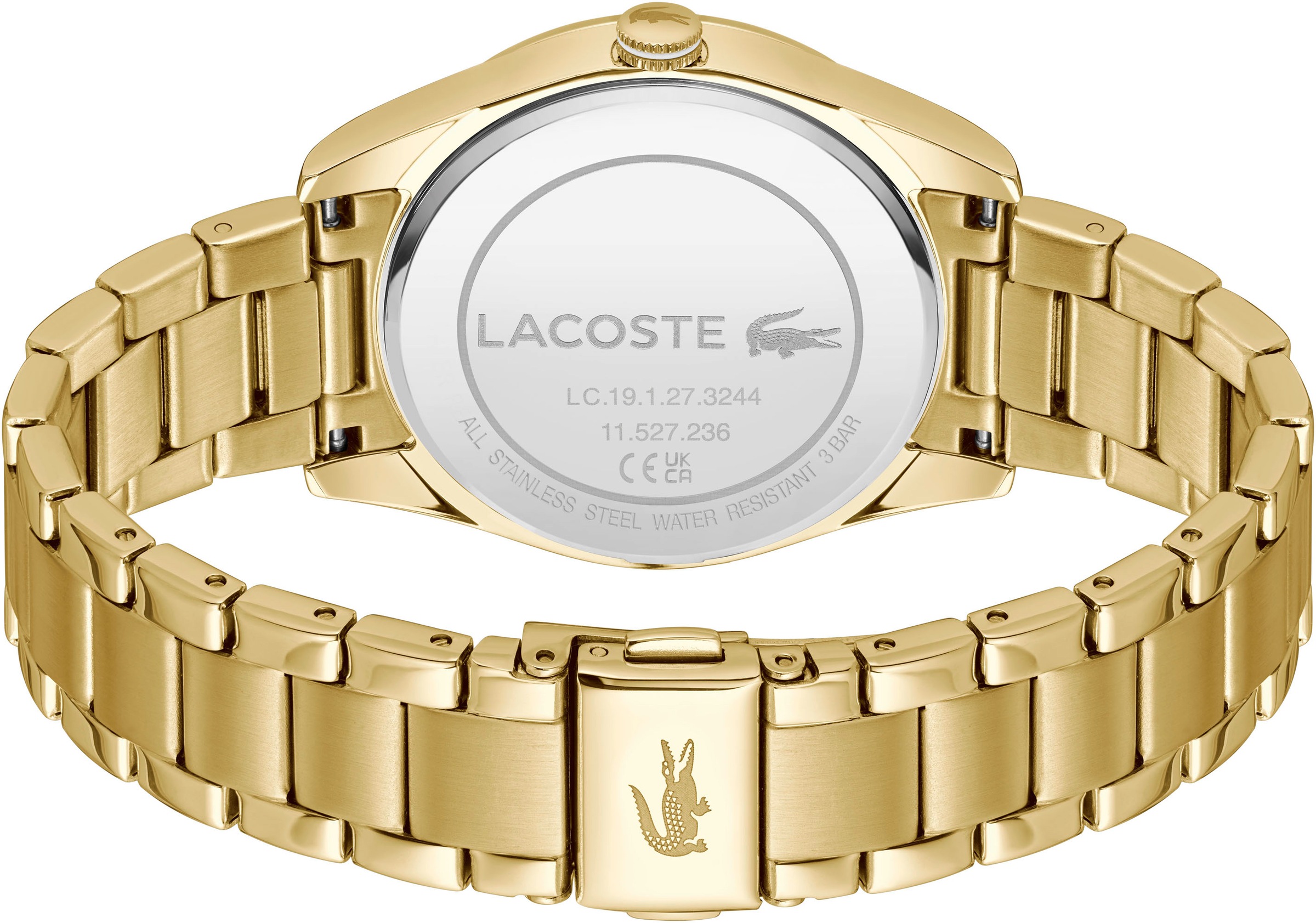 Lacoste Multifunktionsuhr »ORSAY«, Quarzuhr, Armbanduhr, Damenuhr, Datum, Edelstahlarmband