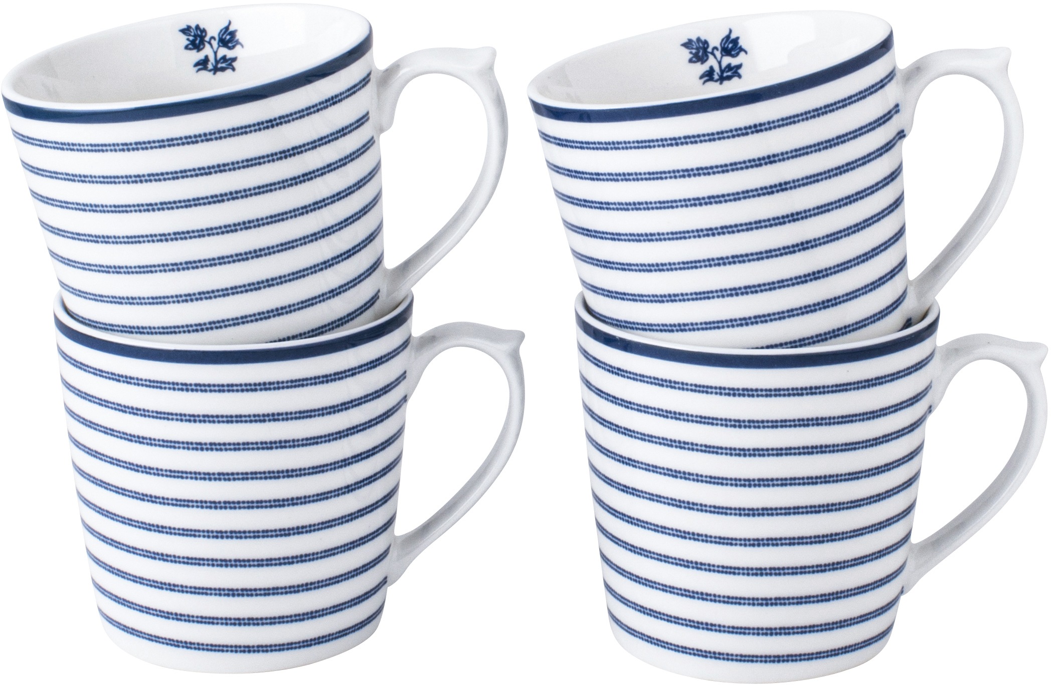Bild von LAURA ASHLEY BLUEPRINT COLLECTABLES Becher »Laura Ashley Blueprint Collectables Candy Stripe«, (Set, 4 tlg., 4 Becher), 320 ml
