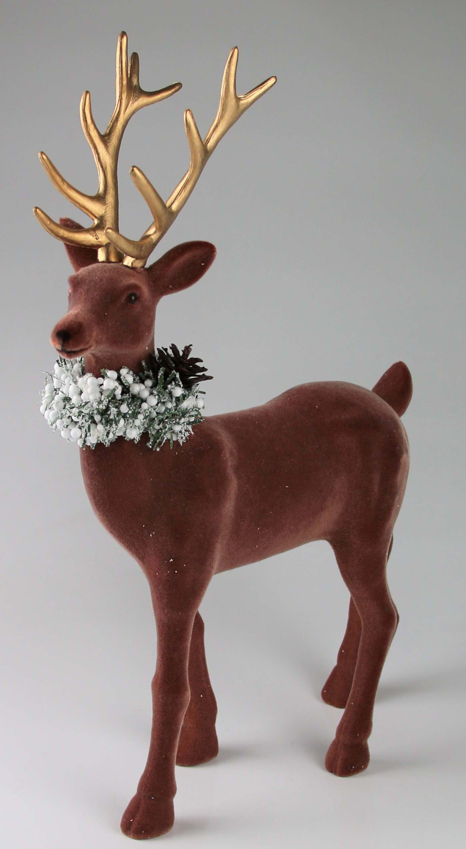AM Design Weihnachtsfigur »Weihnachtsdeko«, (1 St.), mit goldenem Geweih  und Schal online kaufen