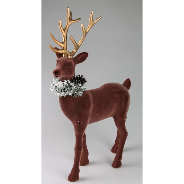 AM Design Weihnachtsfigur »Weihnachtsdeko«, (1 St.), mit goldenem Geweih  und Schal online kaufen