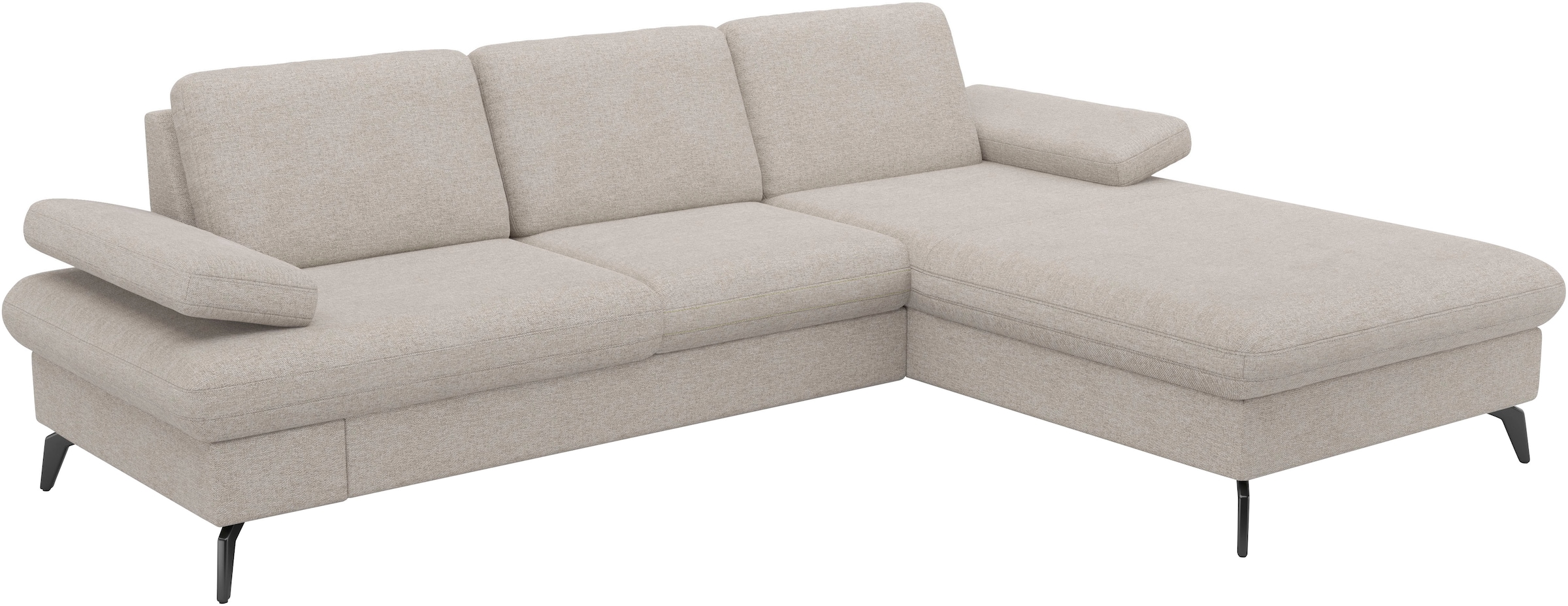 sit&more Ecksofa »Morris Jubi L-Form«, inkl. Armteilfunktion und 1 Zierkissen, wahlweise mit Bettfunktion