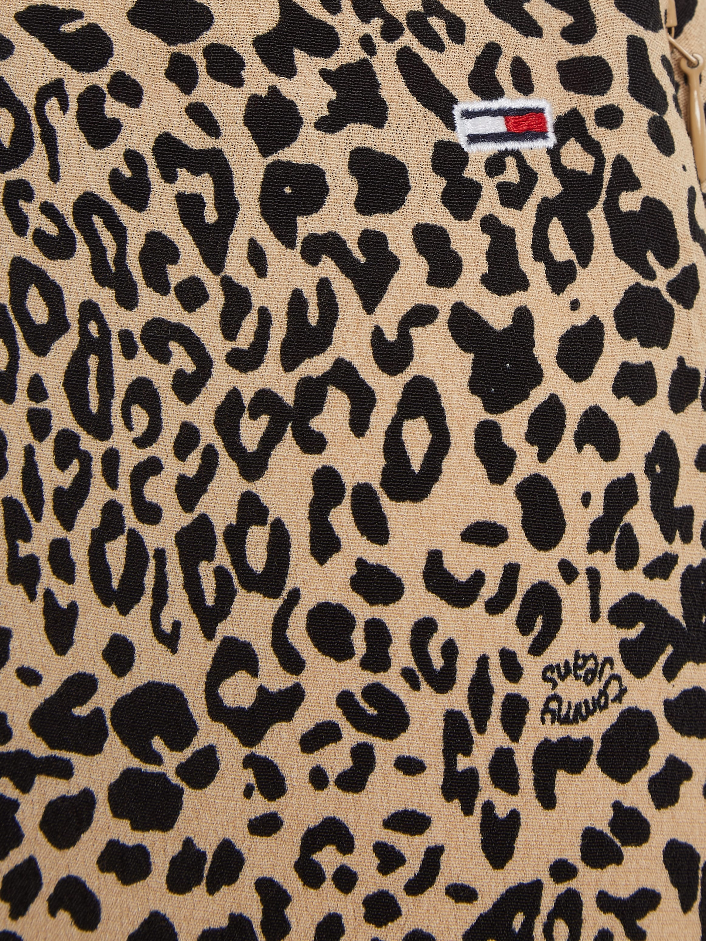 Tommy Jeans A-Linien-Rock »TJW LEO FLARE SKIRT«, Webrock im modischem Animal Print