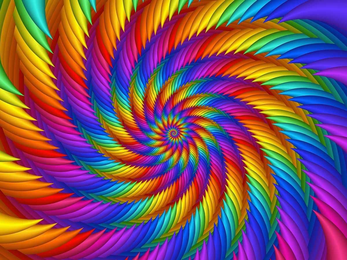 Papermoon Fototapete »Psychedelische Regenbogensple«
