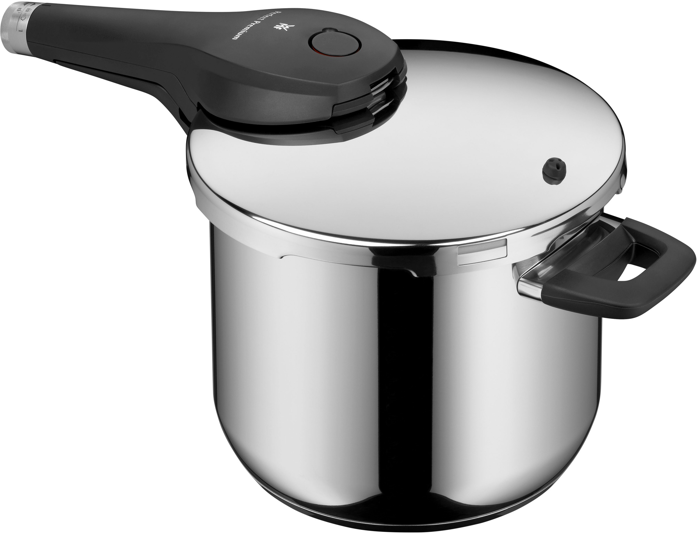 WMF Schnellkochtopf »Perfect Premium, 6,5 Liter Dampfkochtopf«, Edelstahl, All-in-One-Bedienknopf, Kochanzeige, Sicherheitssystem