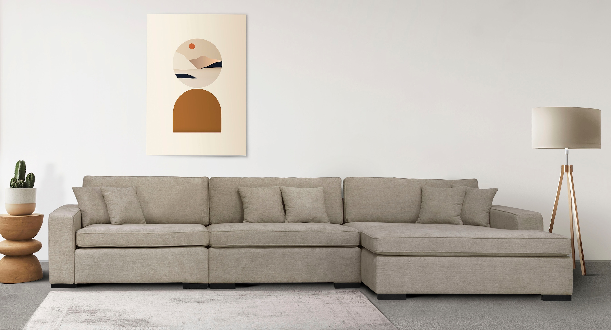 Guido Maria Kretschmer Home&Living Sofa-Eckelement »Skara XXL L-Form«, Lounge-Sofa XXL mit Federkern-Polsterung, in vielen Bezugsvarianten