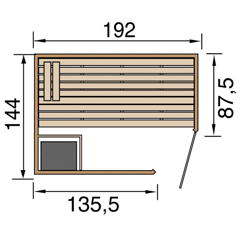 weka Sauna »Laukkala« Set,  7,5 kW Bio-Ofen mit digitaler Steuerung