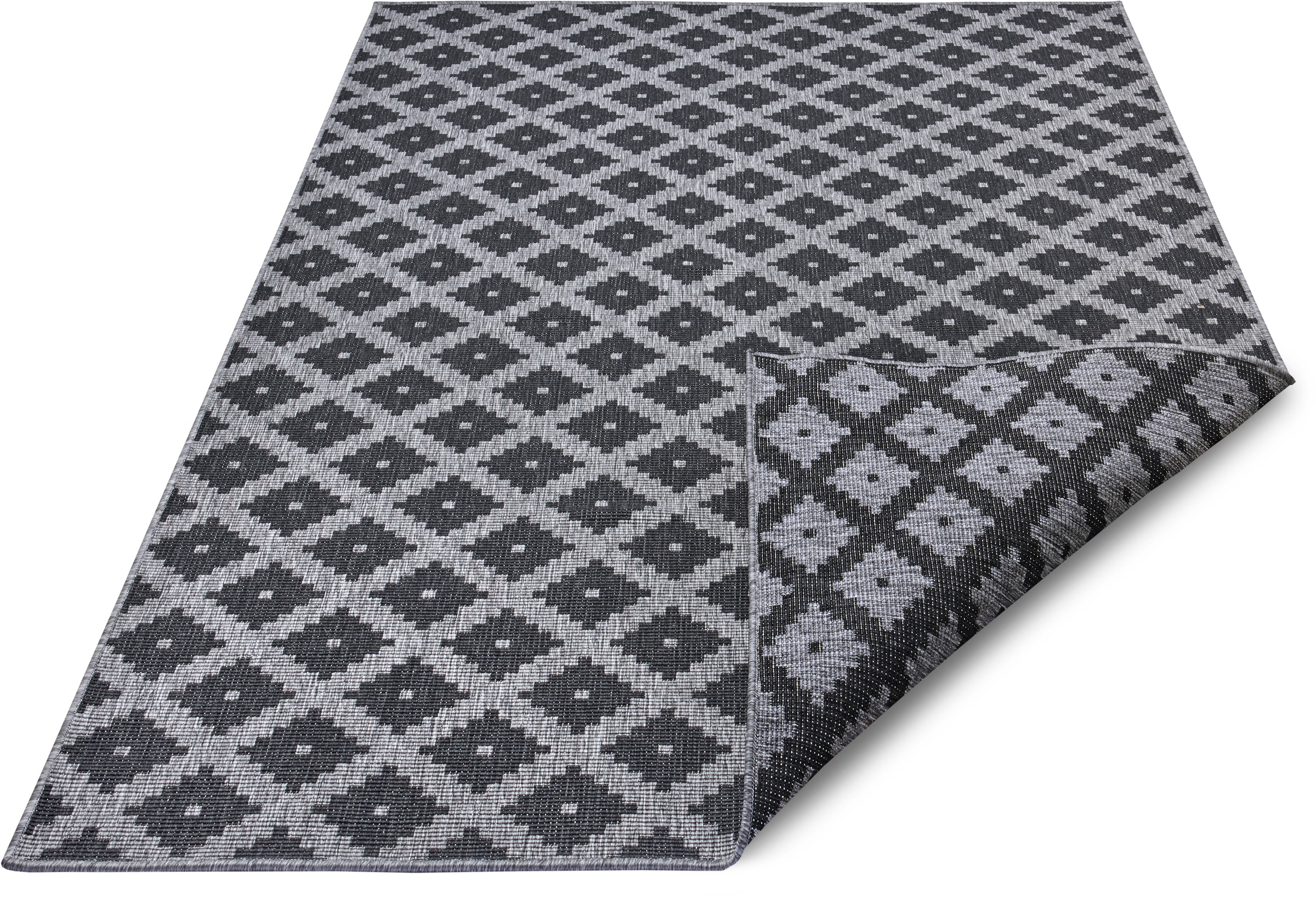 NORTHRUGS Teppich »Nizza Wendeteppich«, rechteckig, 5 mm Höhe, In-& Outdoor, Wetterfest, Balkon, Läufer, Wohnzimmer, Wasserfest