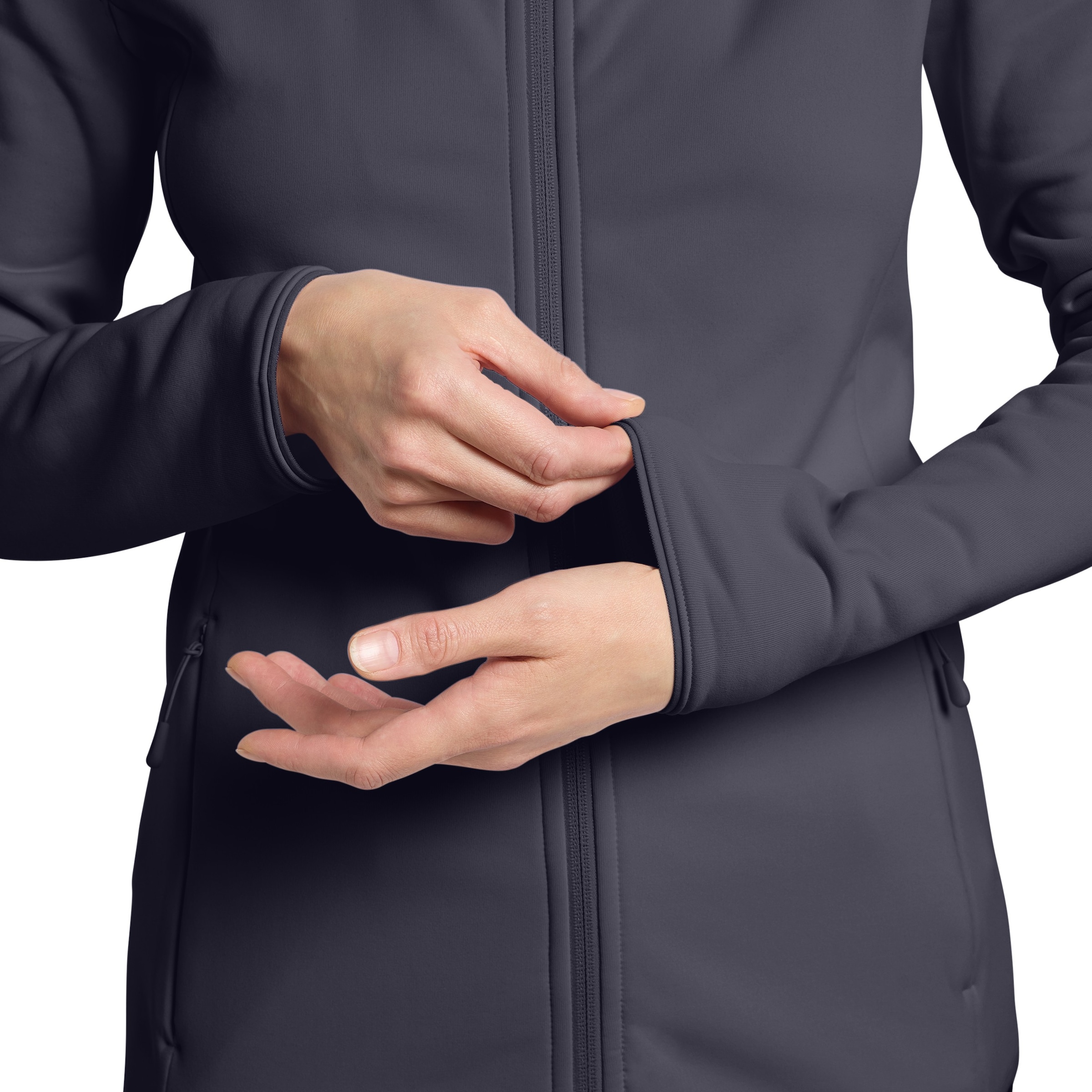 Jack Wolfskin Fleecejacke »BAISELBERG HOODED FZ W« mit Kapuze