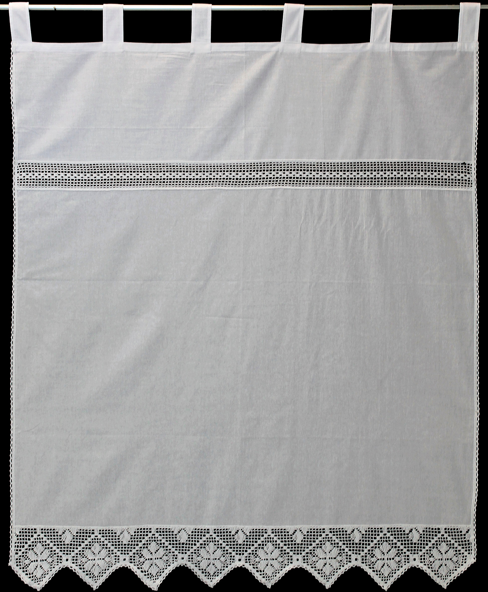 HOSSNER - ART OF HOME DECO Gardine »Bärental« Schlaufen 1 Stk. tlg. maschin günstig online kaufen