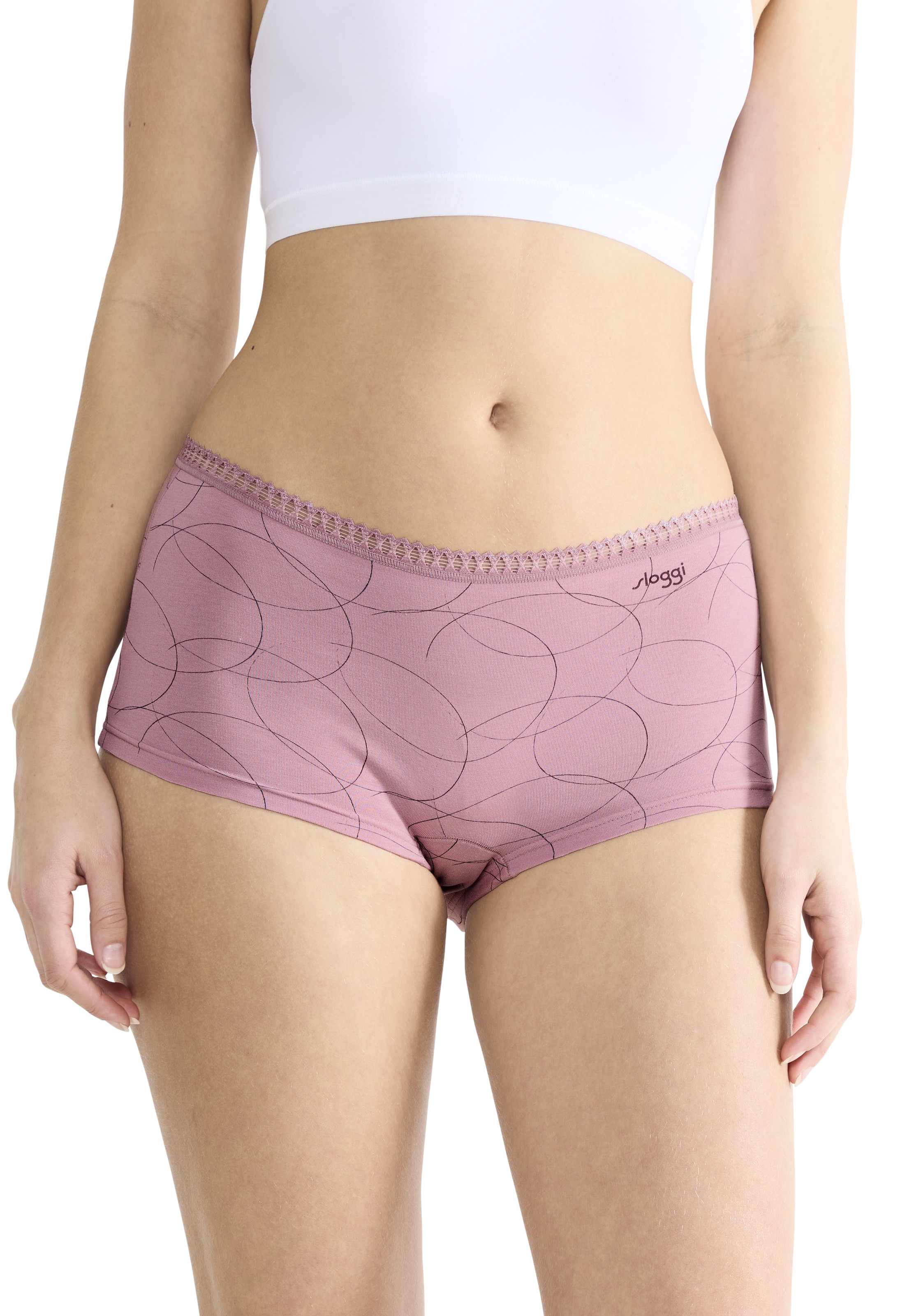 sloggi Panty »GO Crush Short C3P«, (3er Pack), mit Spitzendetails