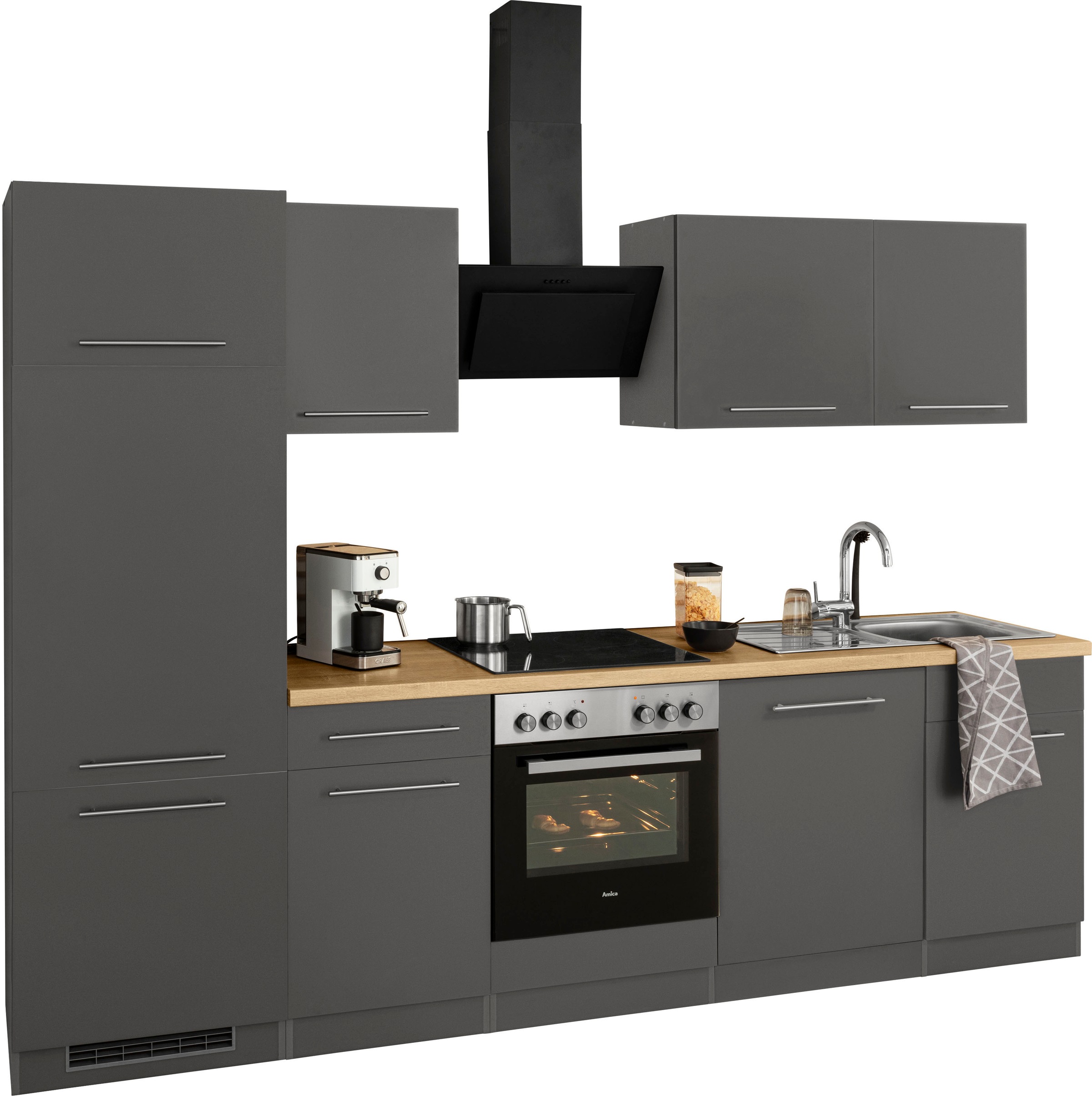 wiho Küchen Küchenzeile »Unna«, mit E-Geräten, Breite 280 cm günstig online kaufen