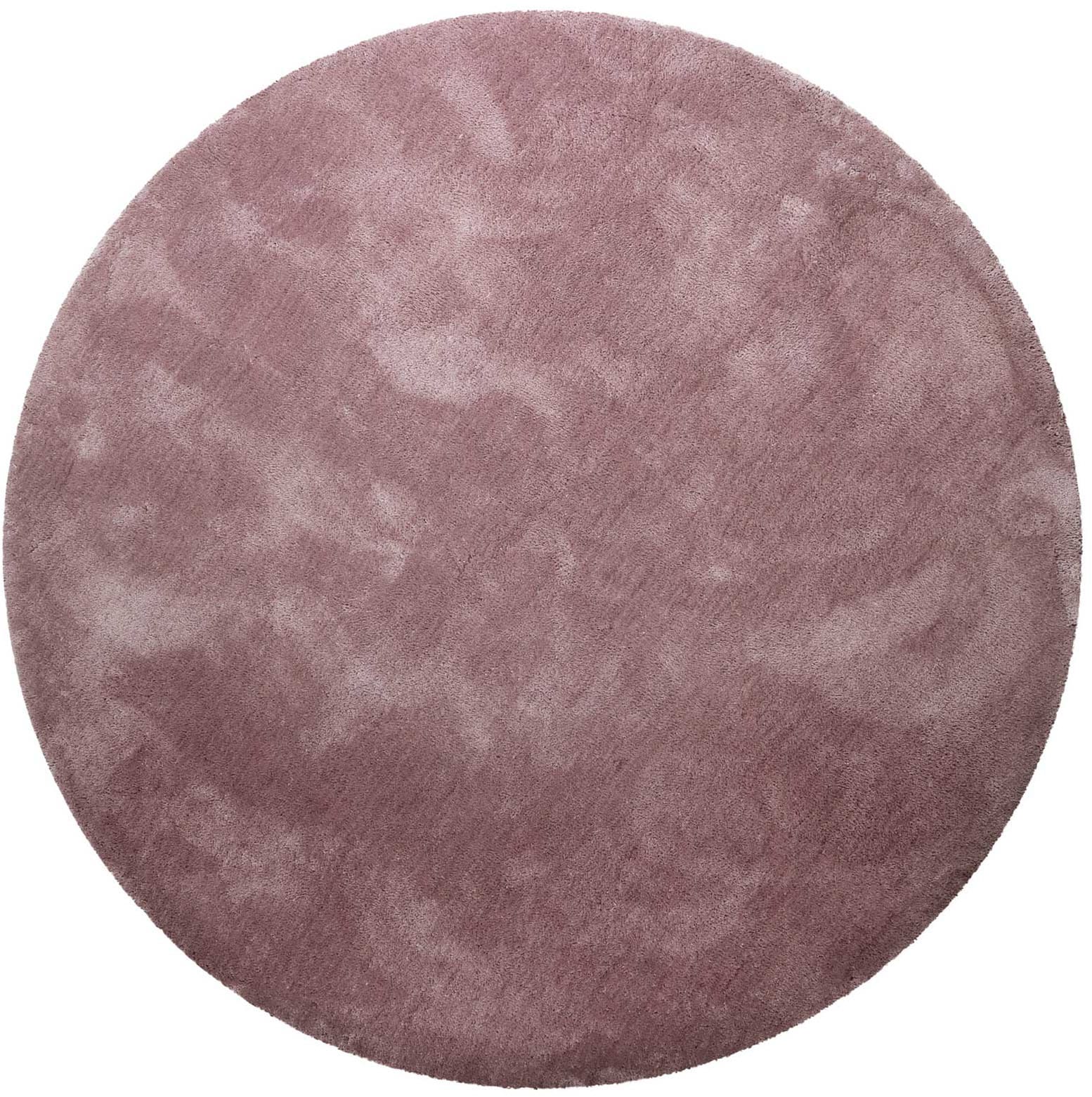 Homie Living Teppich »Pisa«, rund, 25 mm Höhe, Hochflor, Microfaser, uni, w günstig online kaufen