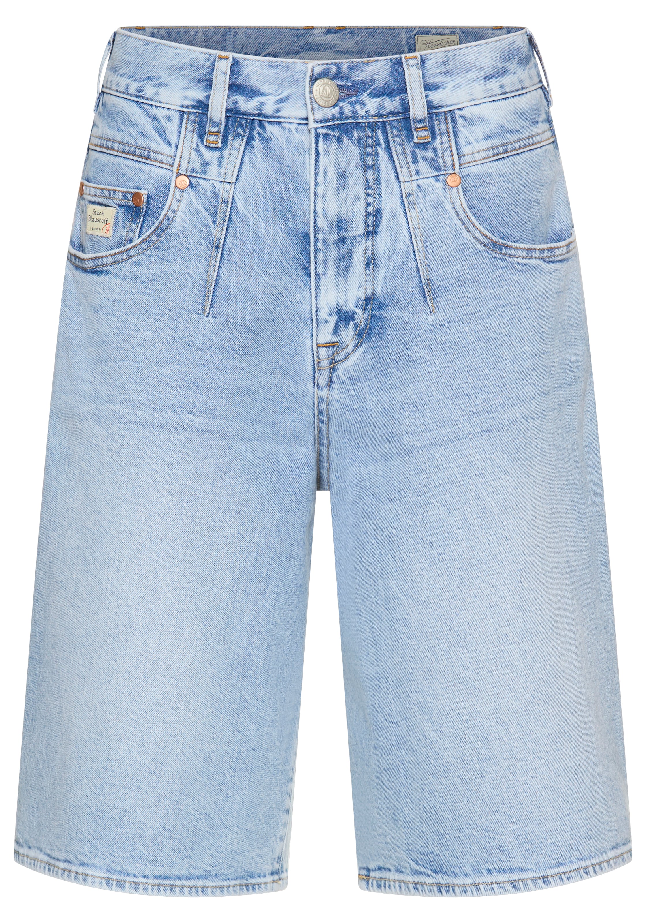 Herrlicher Jeansbermudas »Brooke Bermuda Denim«, mit weitem Bein