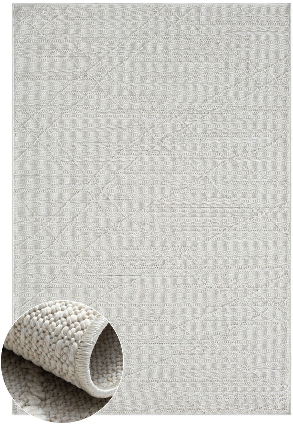 Myflair Möbel & Accessoires Teppich »Plush Lagerräumung«, rechteckig, 8 mm Höhe, Uni Farben, Hoch-Tief Effekt, Outdoor geeignet, Balkon, Terrasse