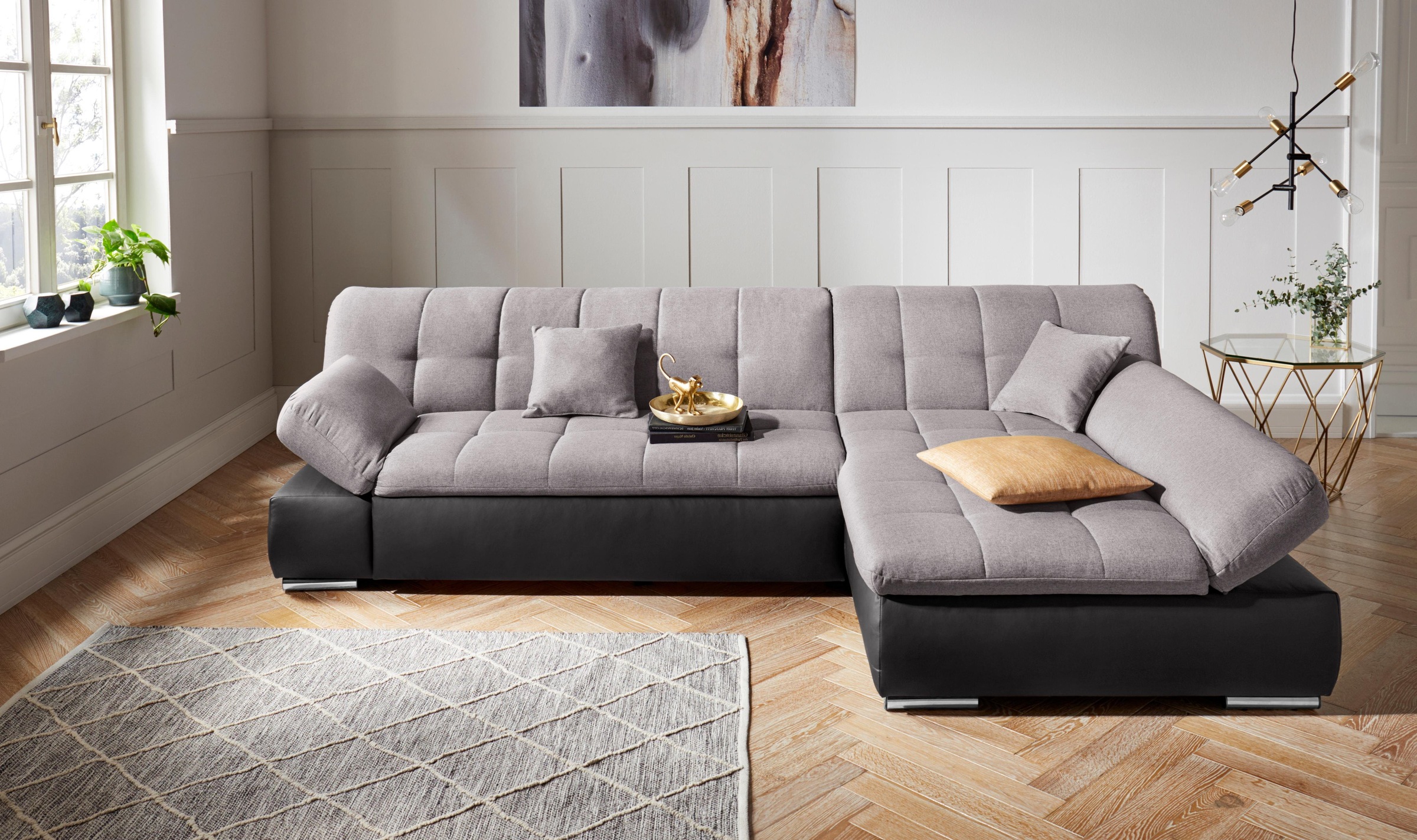DOMO collection Ecksofa »Mona L-Form«, wahlweise mit Bettfunktion günstig online kaufen