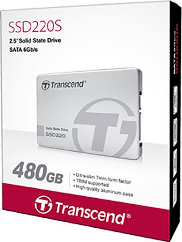 Transcend interne SSD »SSD220S 480GB«, 2,5 Zoll, Anschluss SATA III