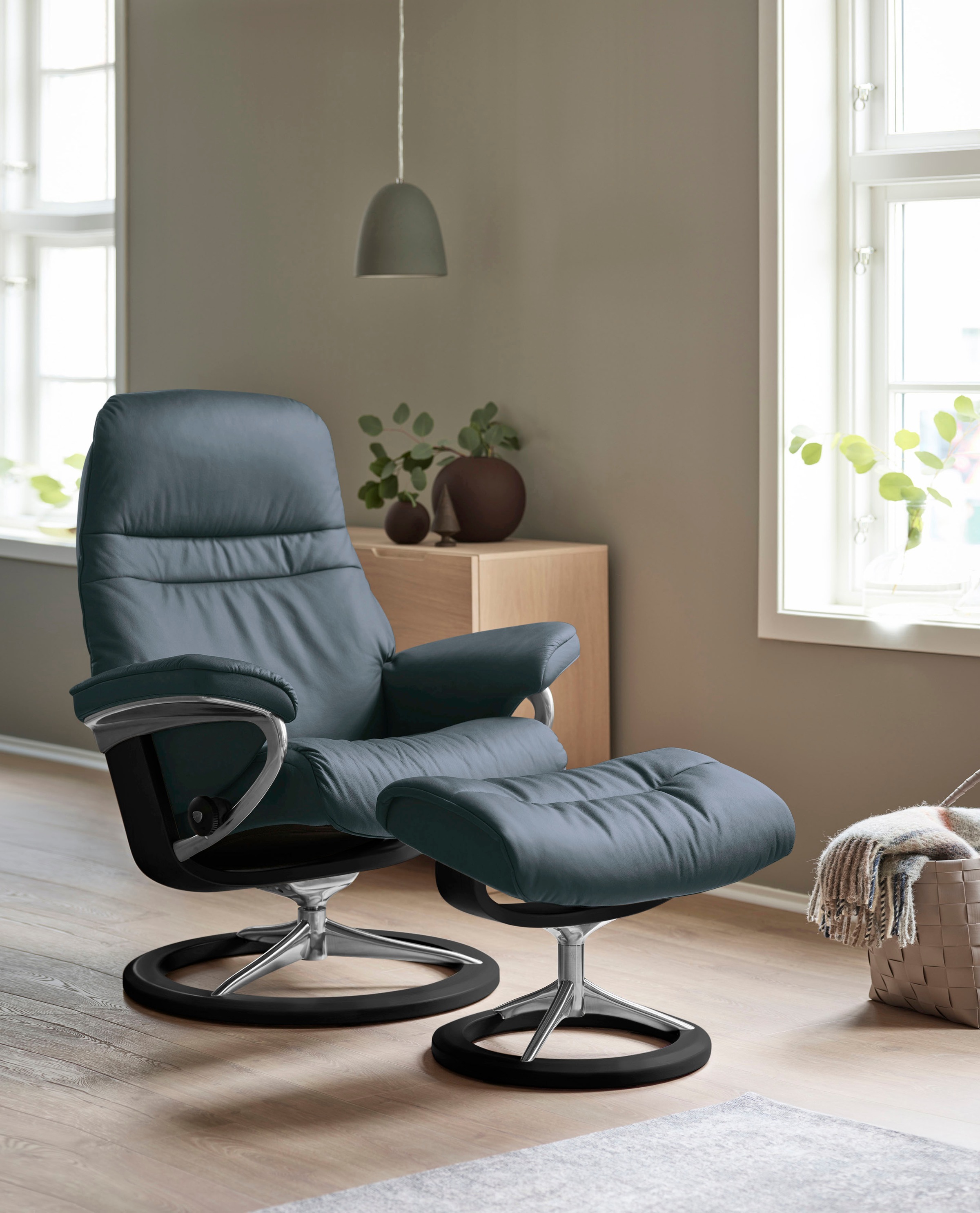 Stressless® Relaxsessel »Sunrise«, (Set, Relaxsessel mit Hocker), mit Signa günstig online kaufen