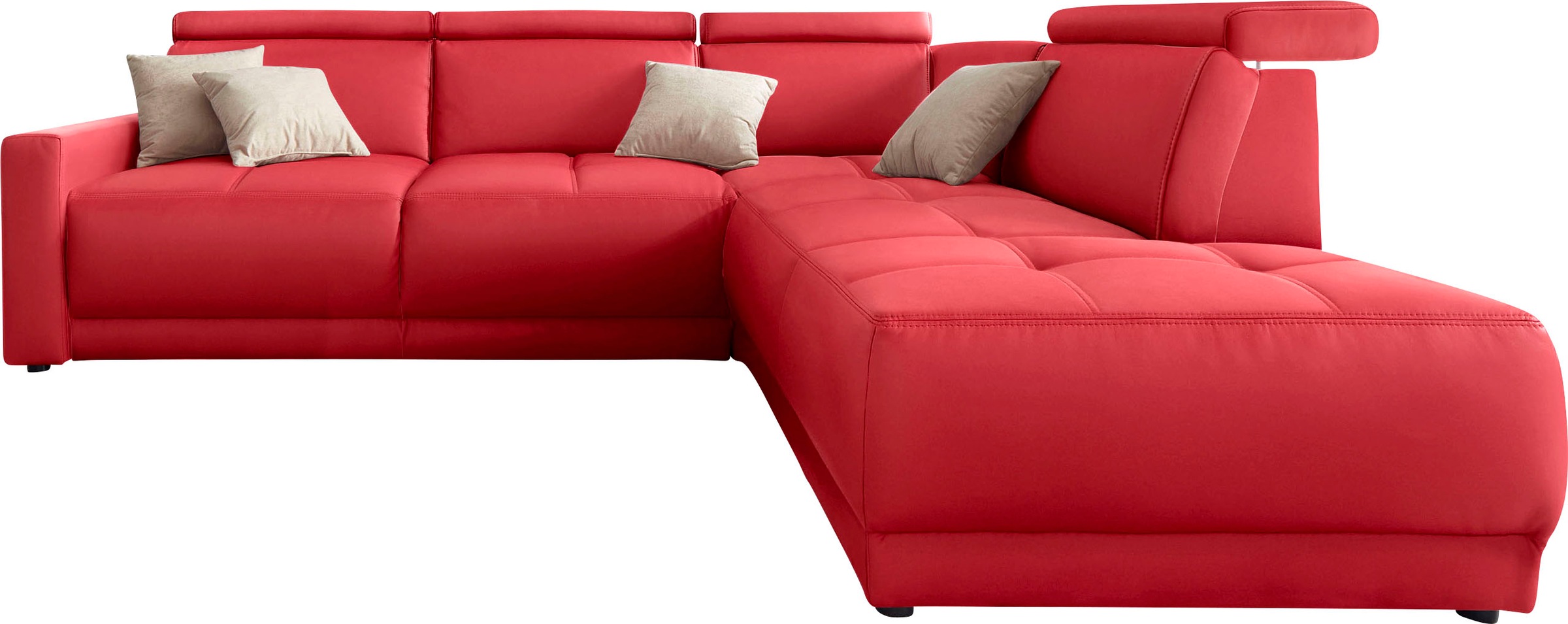 DOMO collection Ecksofa »Ava, moderne Sitzheftung mit toller Doppelnaht, ko günstig online kaufen