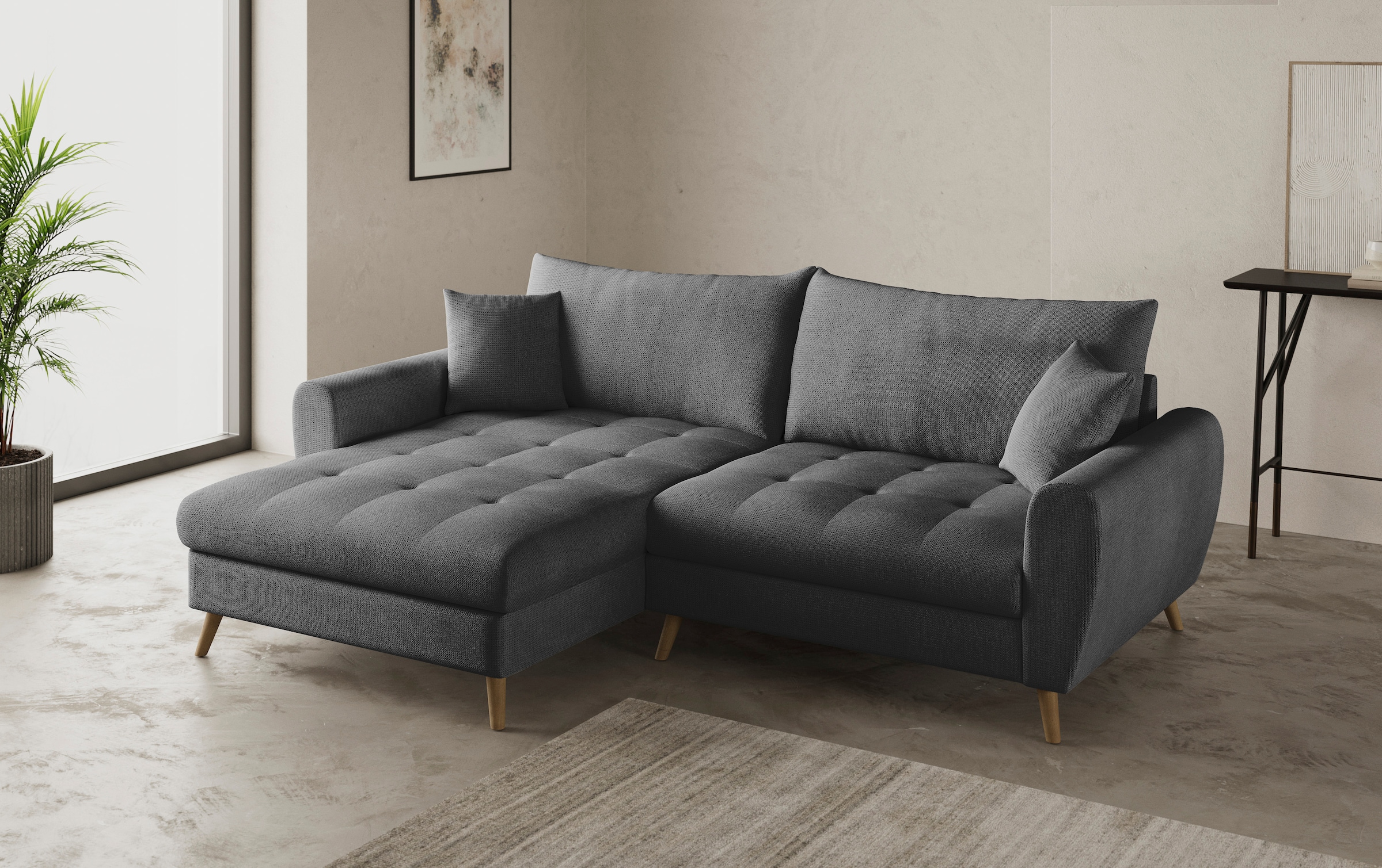 Mr. Couch Ecksofa »Blackburn II, L-Form«, Mit Kaltschaumpolsterung bis 140 kg belastbar