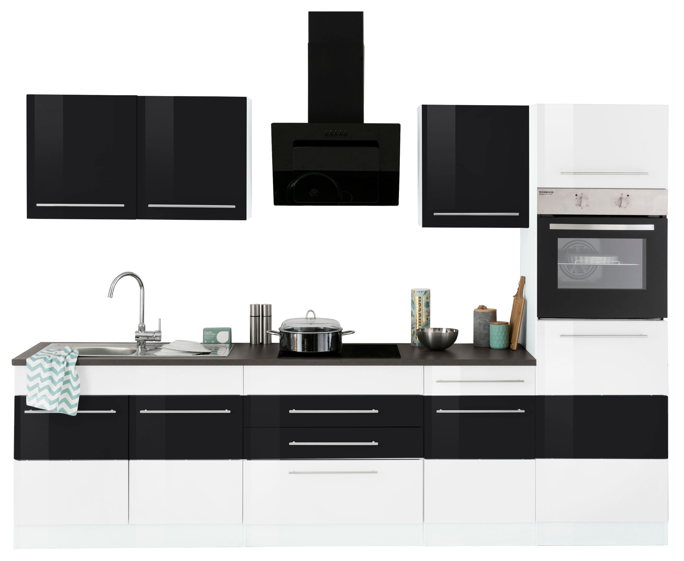 KOCHSTATION Küchenzeile »KS-Trient« Breite 290 cm, wahlweise mit E-Geräten, günstig online kaufen