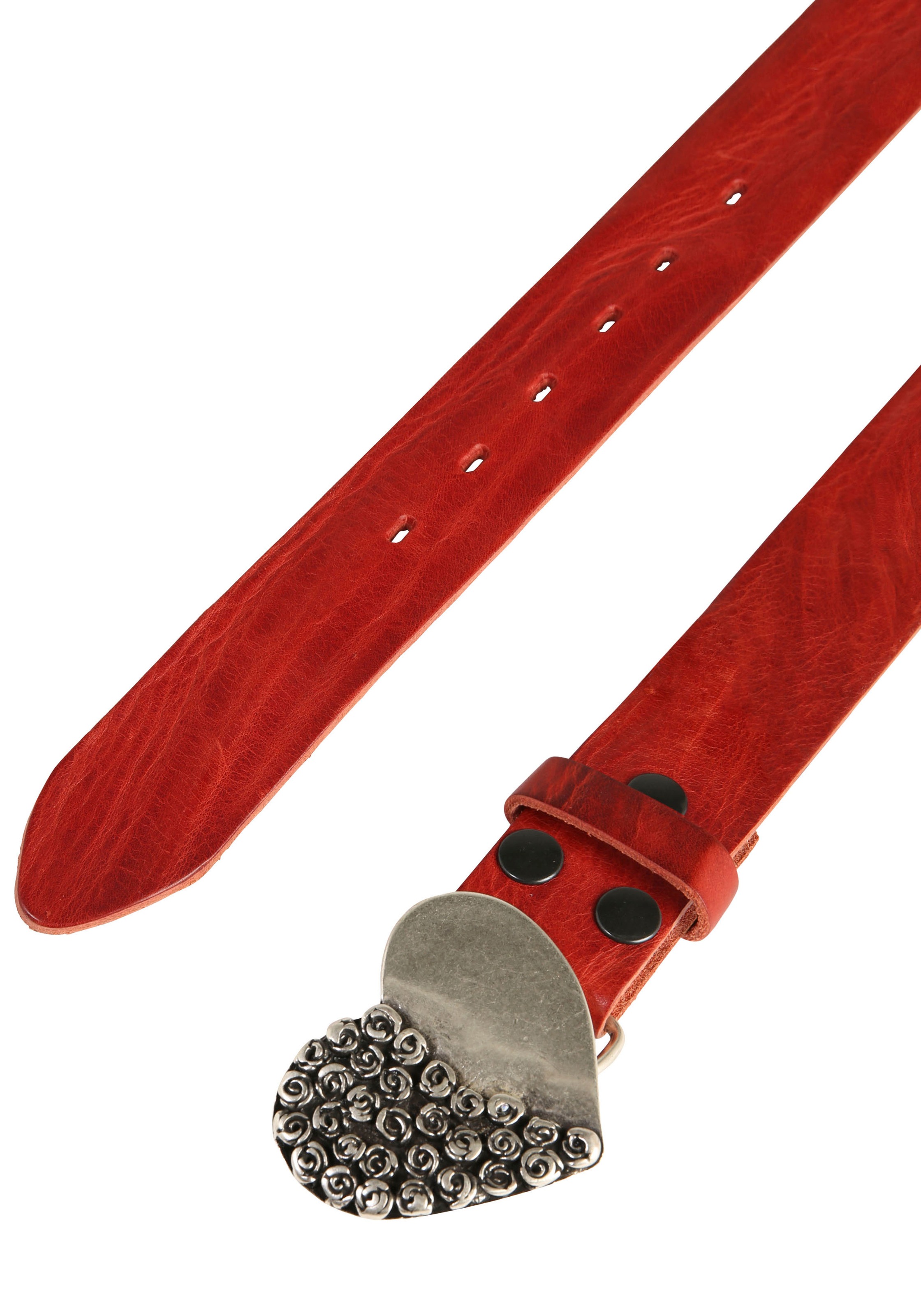 RETTUNGSRING by showroom 019° Ledergürtel mit austauschbarer Schließe »Rosenherz Halb«