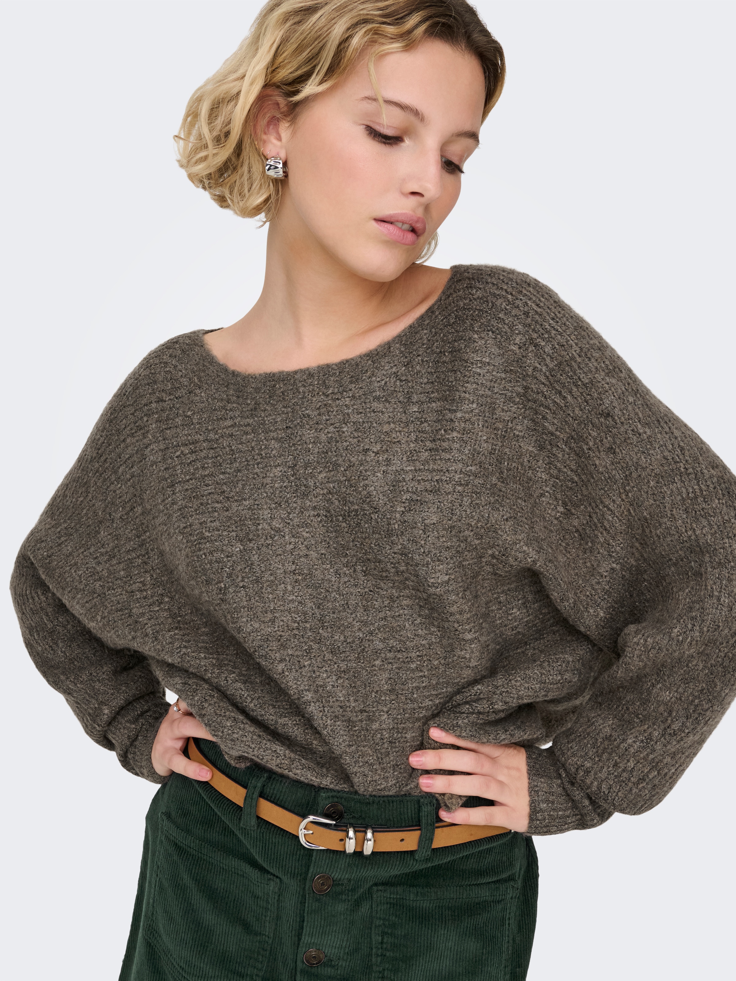 ONLY Strickpullover »ONLDANIELLA L/S PULLOVER KNT NOOS« Materialmix, regular fit