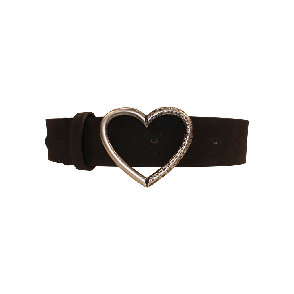 RETTUNGSRING by showroom 019° Koppelgürtel Rettungsring Veganer Gürtel »AppleSkin« Black Herz offen RETTUNGSRING by showroom 019° Koppelgürtel Rettungsring Veganer Gürtel »AppleSkin« Black Herz offen