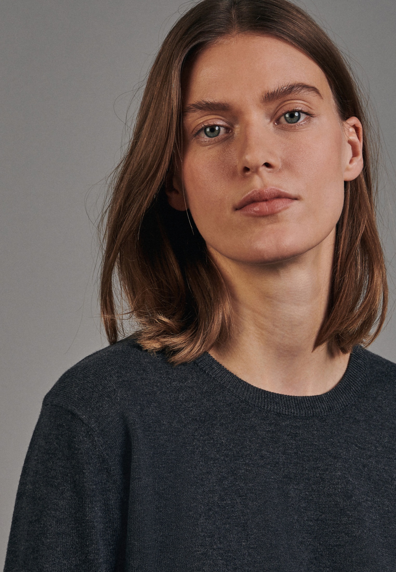 seidensticker Strickpullover »Schwarze Rose«, Langarm Rundhals Uni